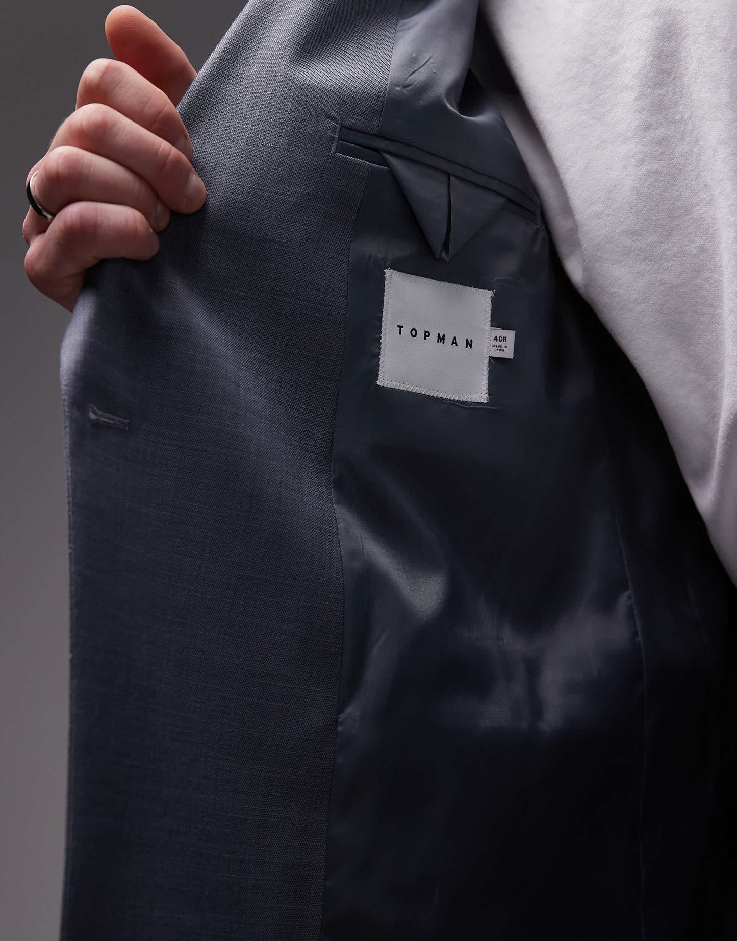 Topman relaxed suit jacket in blue