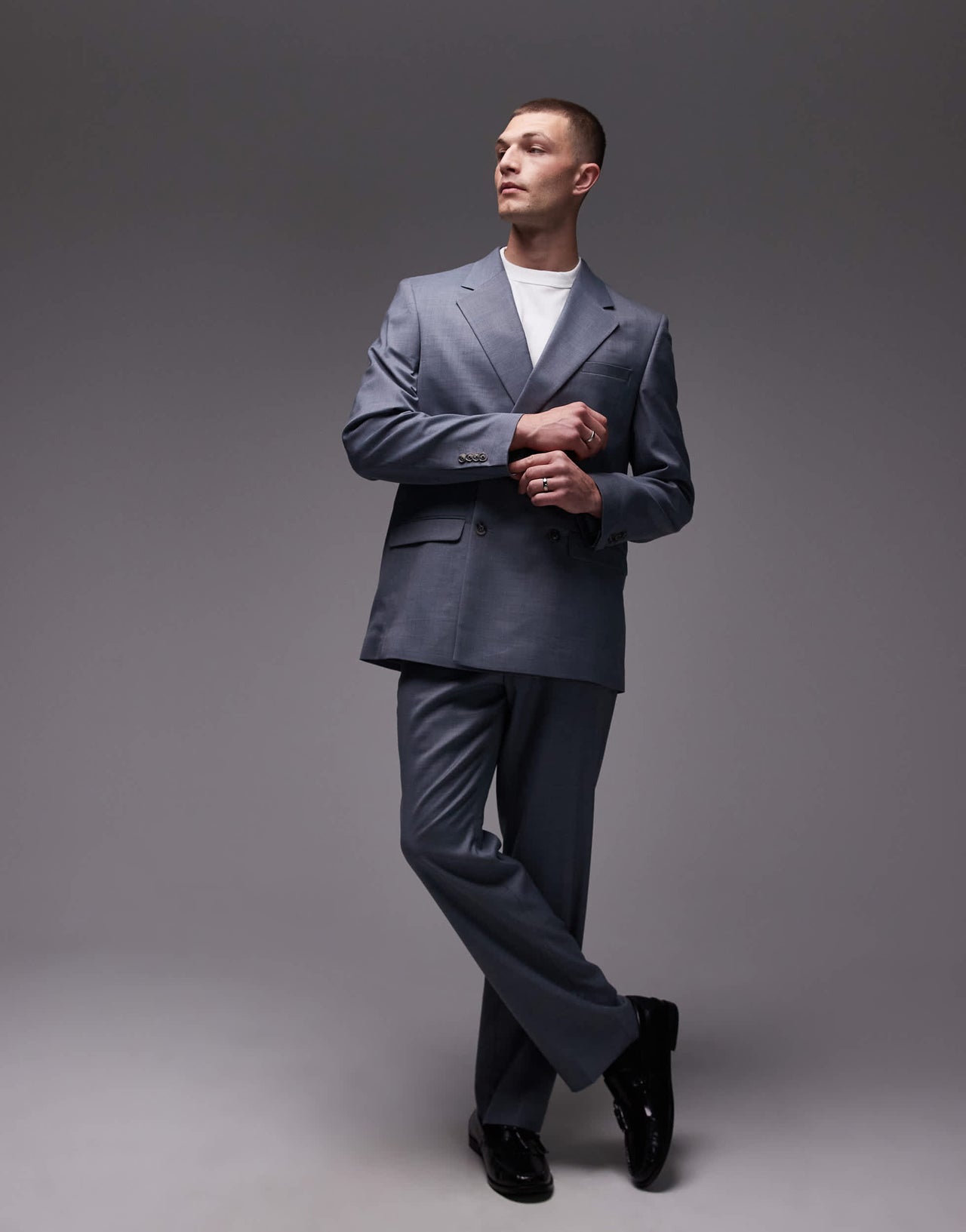 Topman relaxed suit jacket in blue