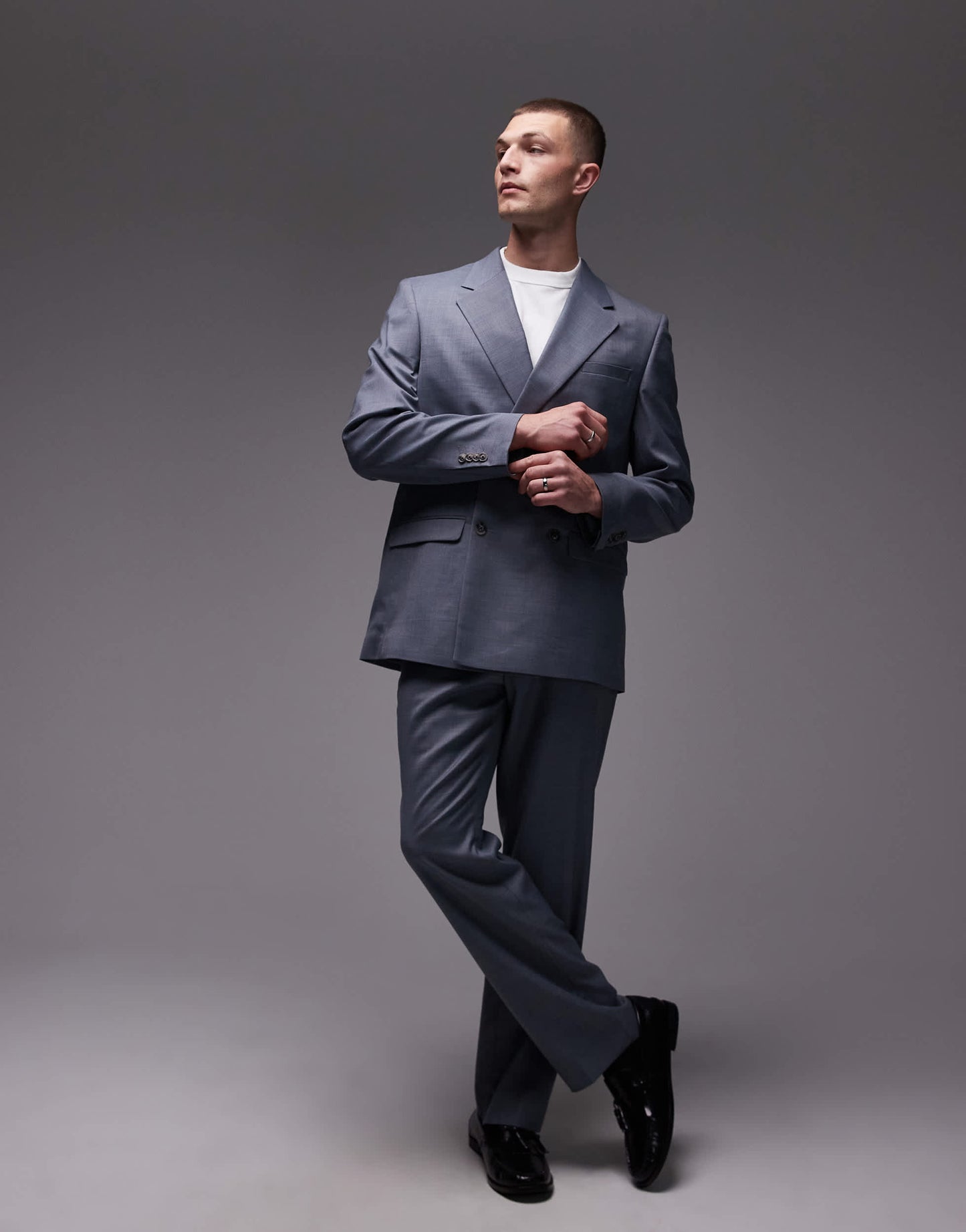 Topman relaxed suit jacket in blue