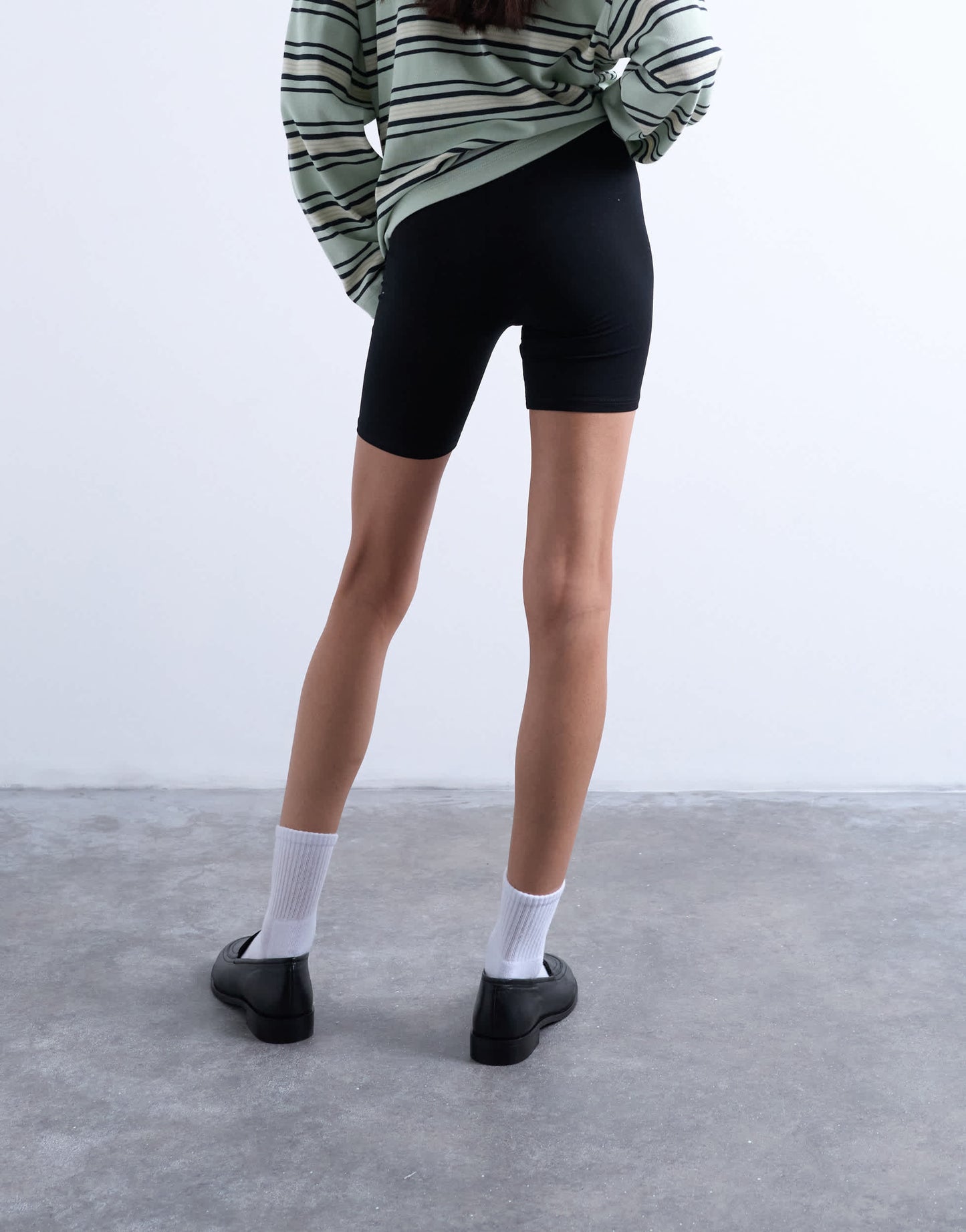 Topshop basic legging short in black