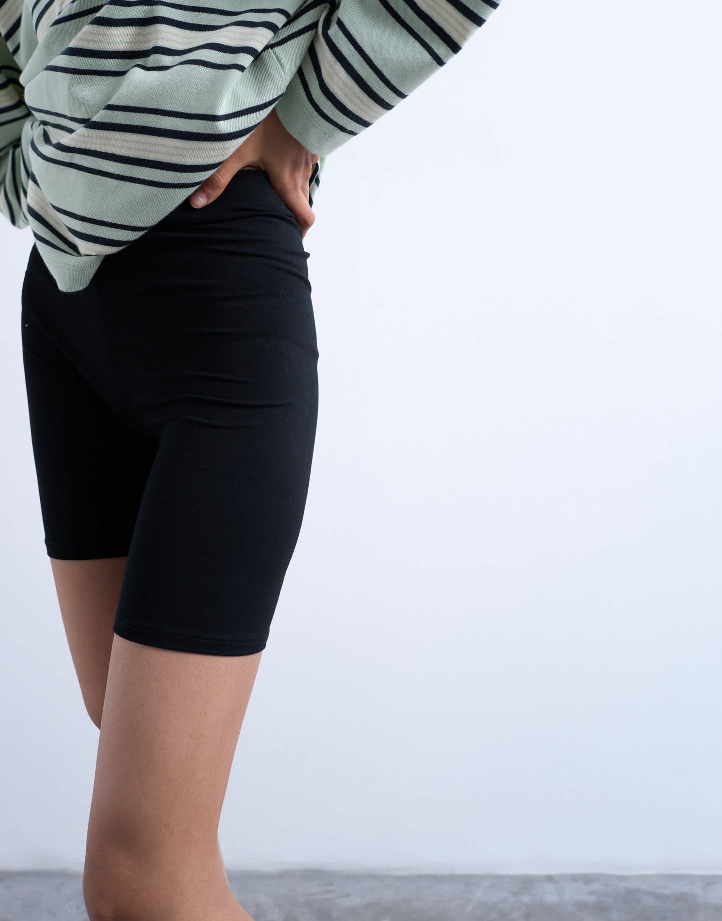 Topshop basic legging short in black