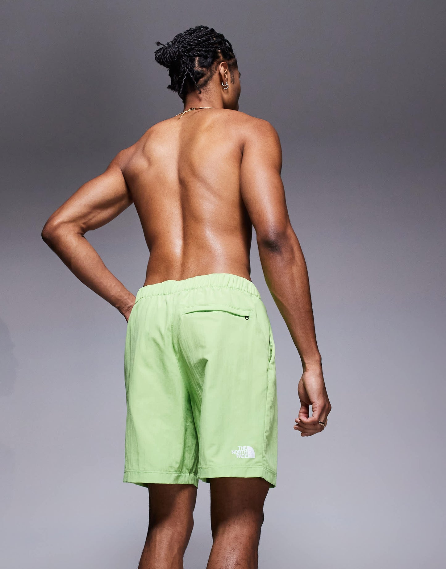 The North Face W logo swimming shorts in green