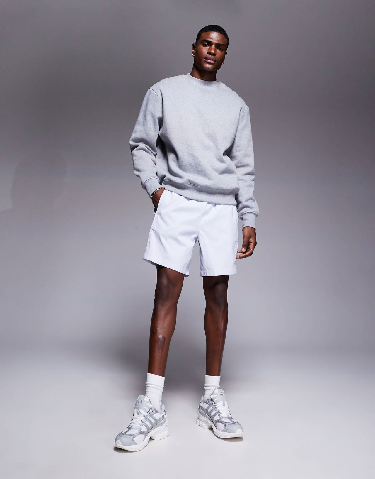 The North Face Class V Pathfinder belted logo shorts in grey