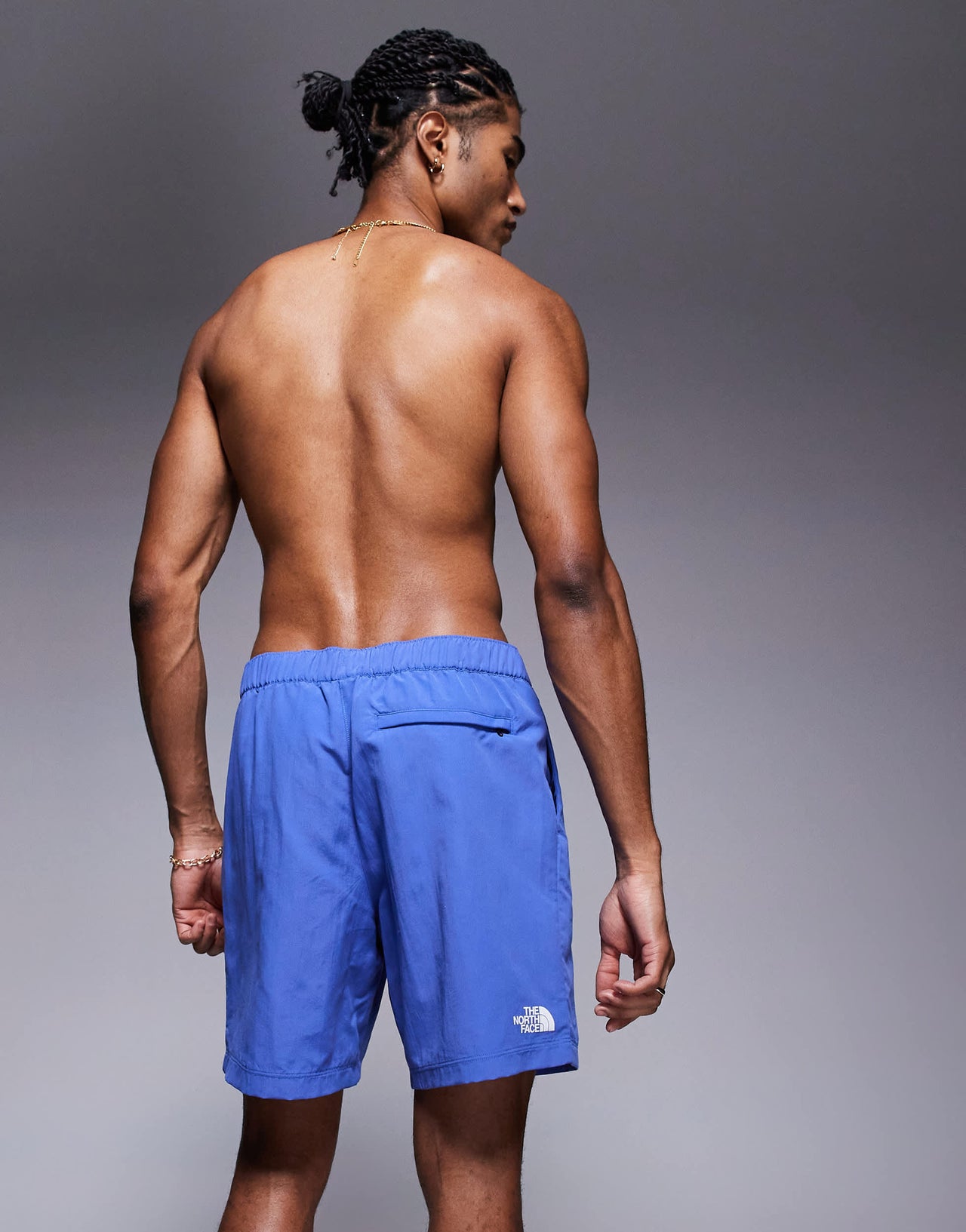 The North Face W logo swimming shorts in blue