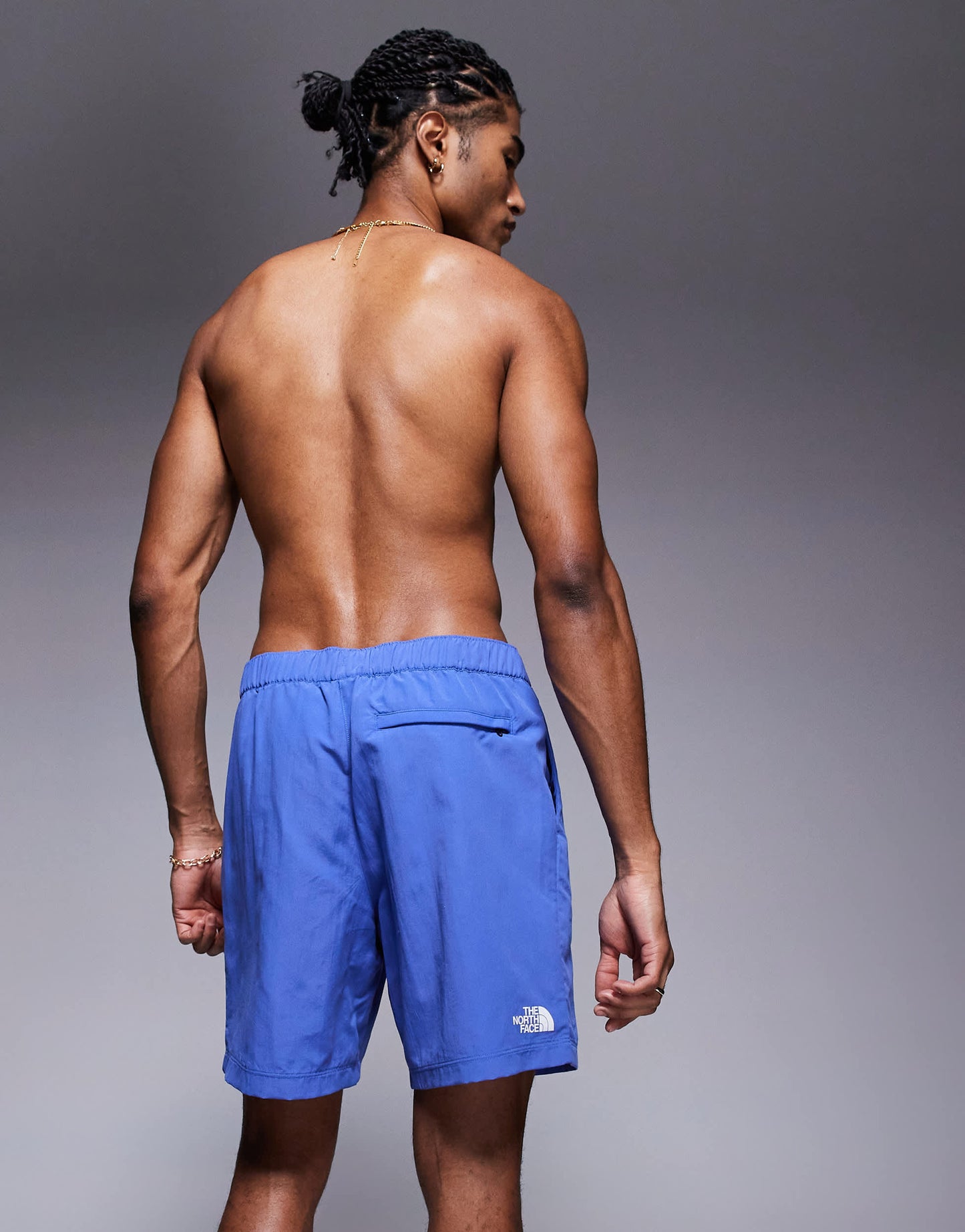 The North Face W logo swimming shorts in blue