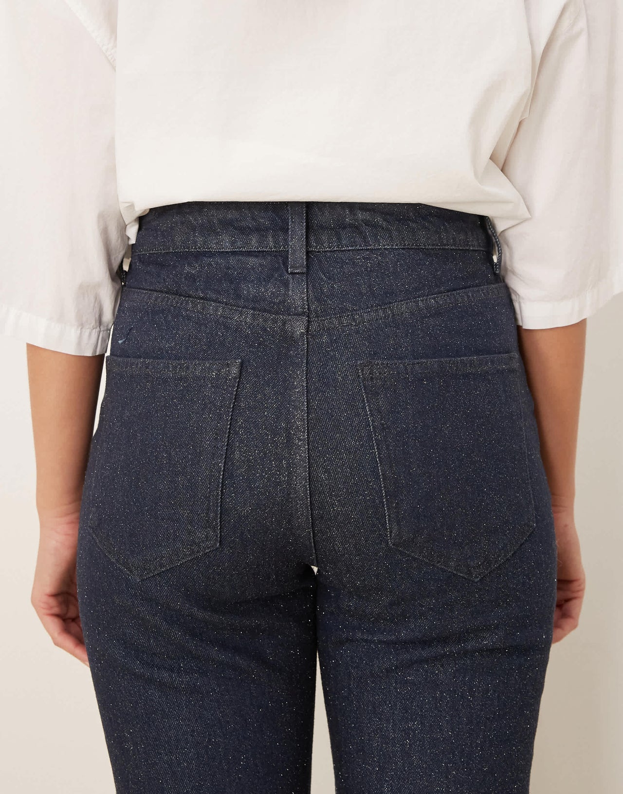 ASOS DESIGN 90s straight jean with glitter in blue