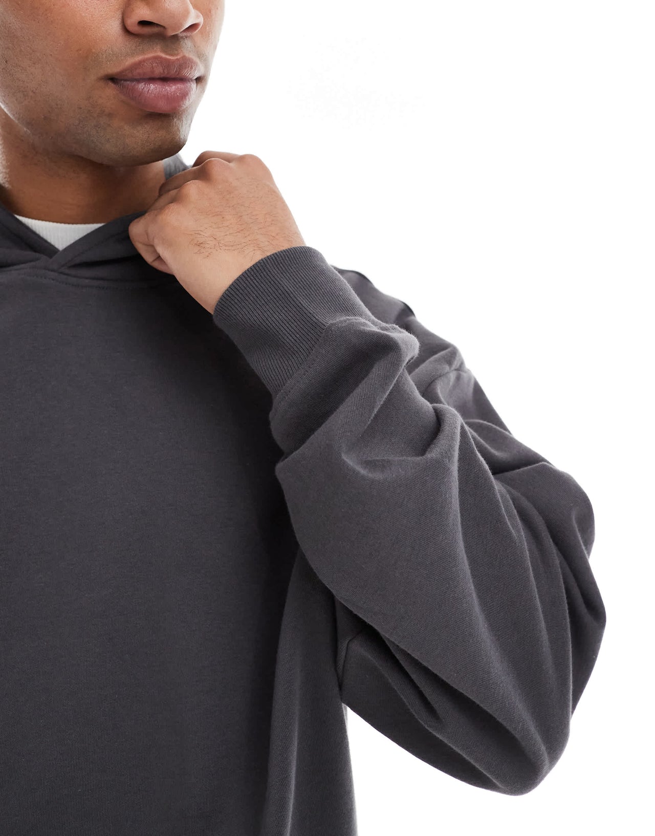 New Look oversized hoodie in dark grey