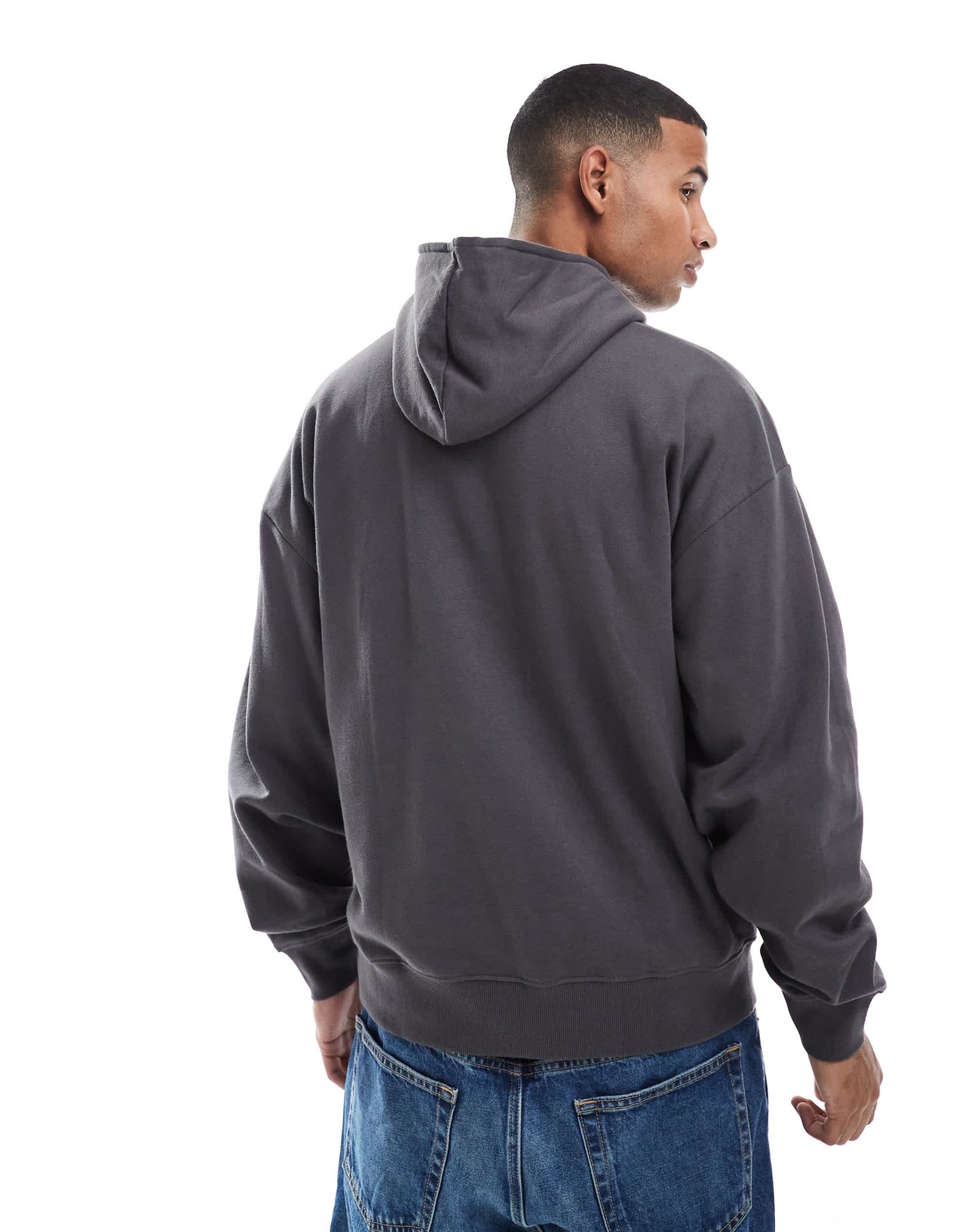 New Look oversized hoodie in dark grey