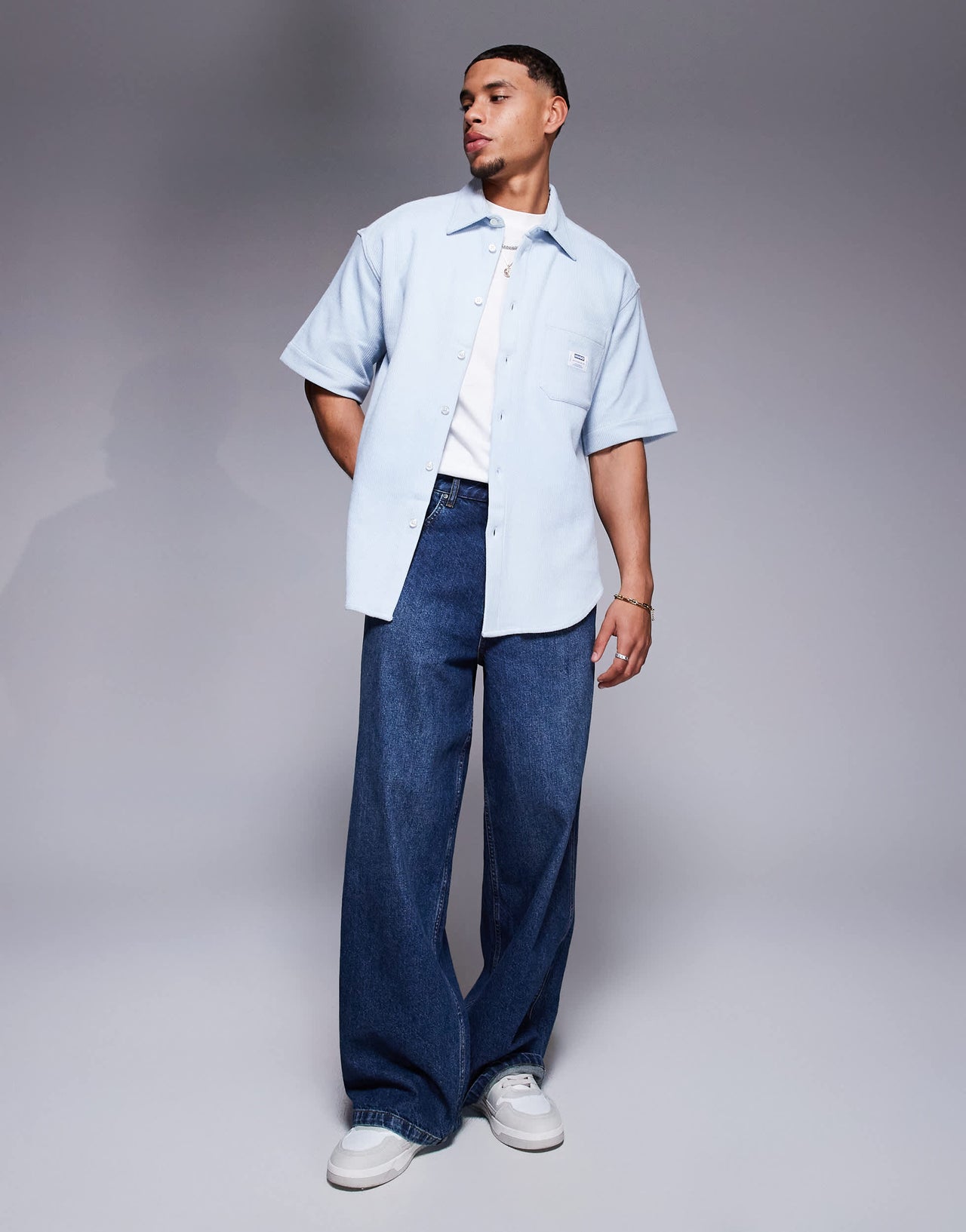 Hugo Blue Ebronn short sleeve shirt in blue