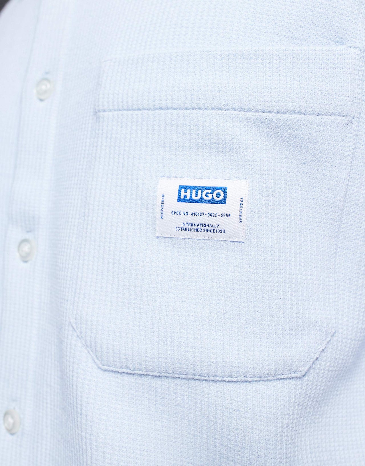 Hugo Blue Ebronn short sleeve shirt in blue