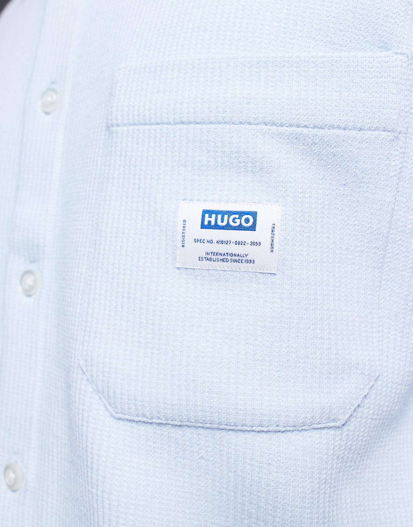 Hugo Blue Ebronn short sleeve shirt in blue