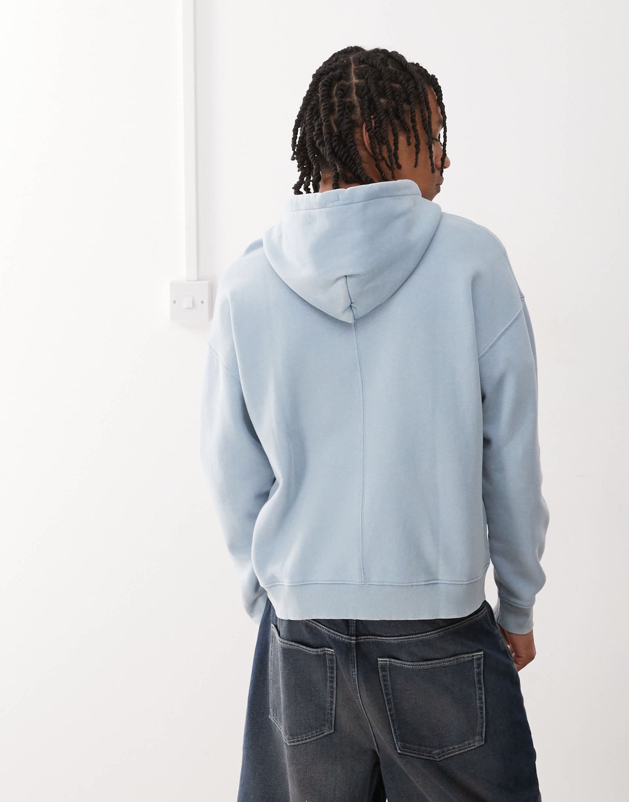 Guess Originals baker zip through hoodie in light blue