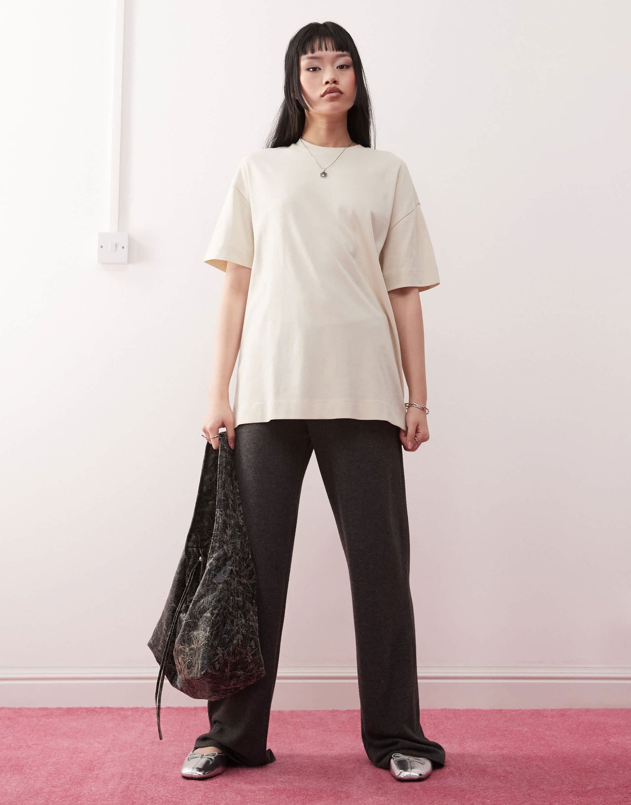 COLLUSION oversized heavyweight t-shirt in ecru
