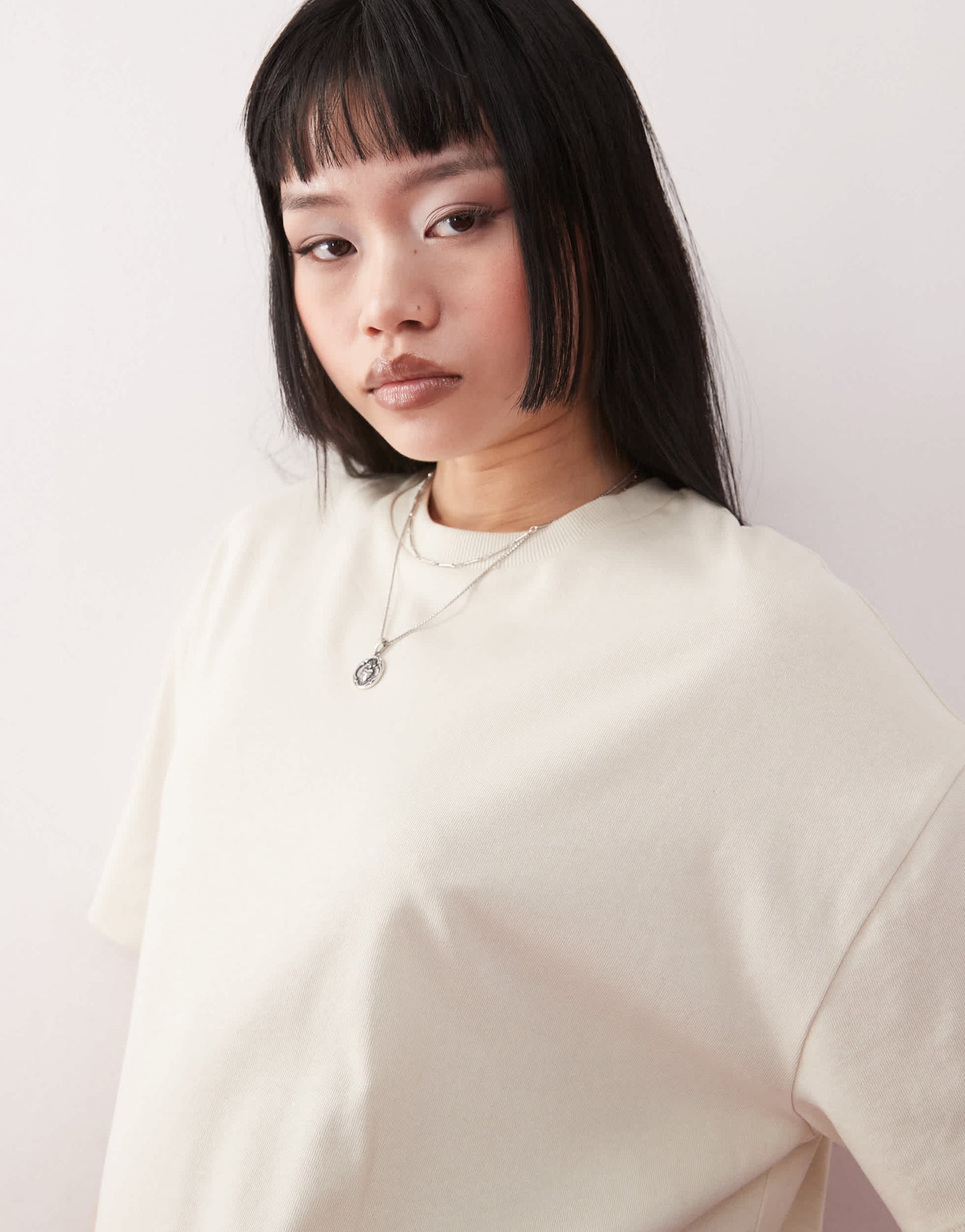 COLLUSION oversized heavyweight t-shirt in ecru