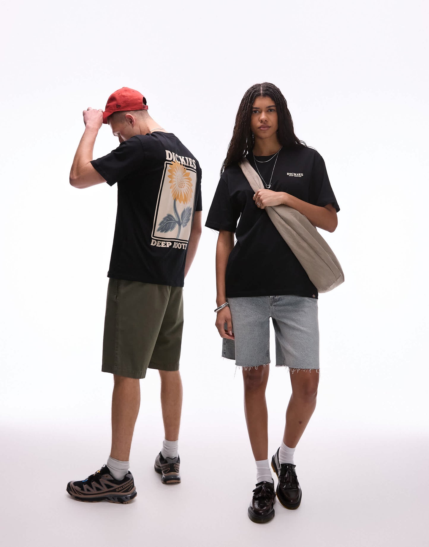 Dickies sunflower graphic back print t-shirt in black- exclusive to ASOS