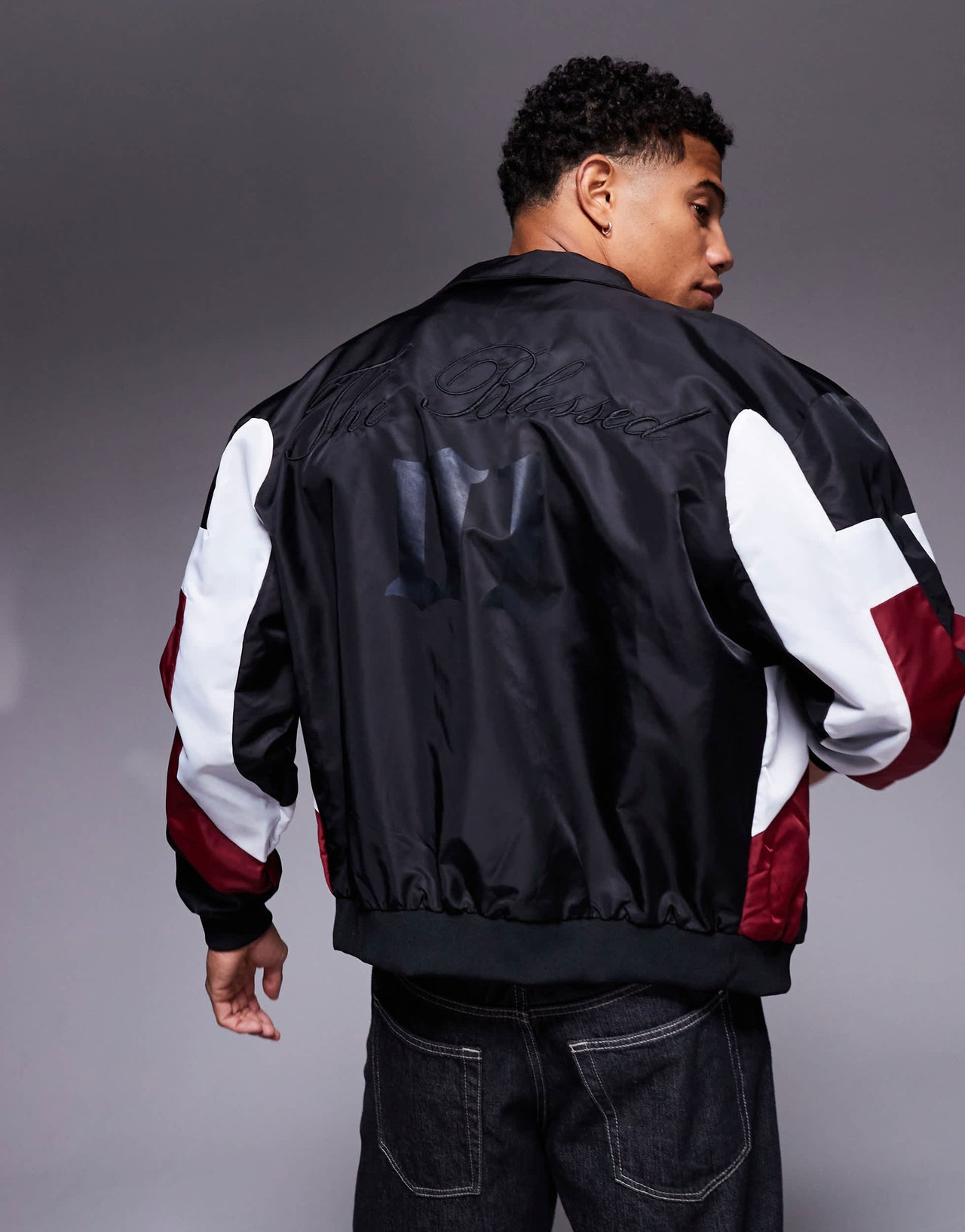 Liquor N Poker moto jacket in multi