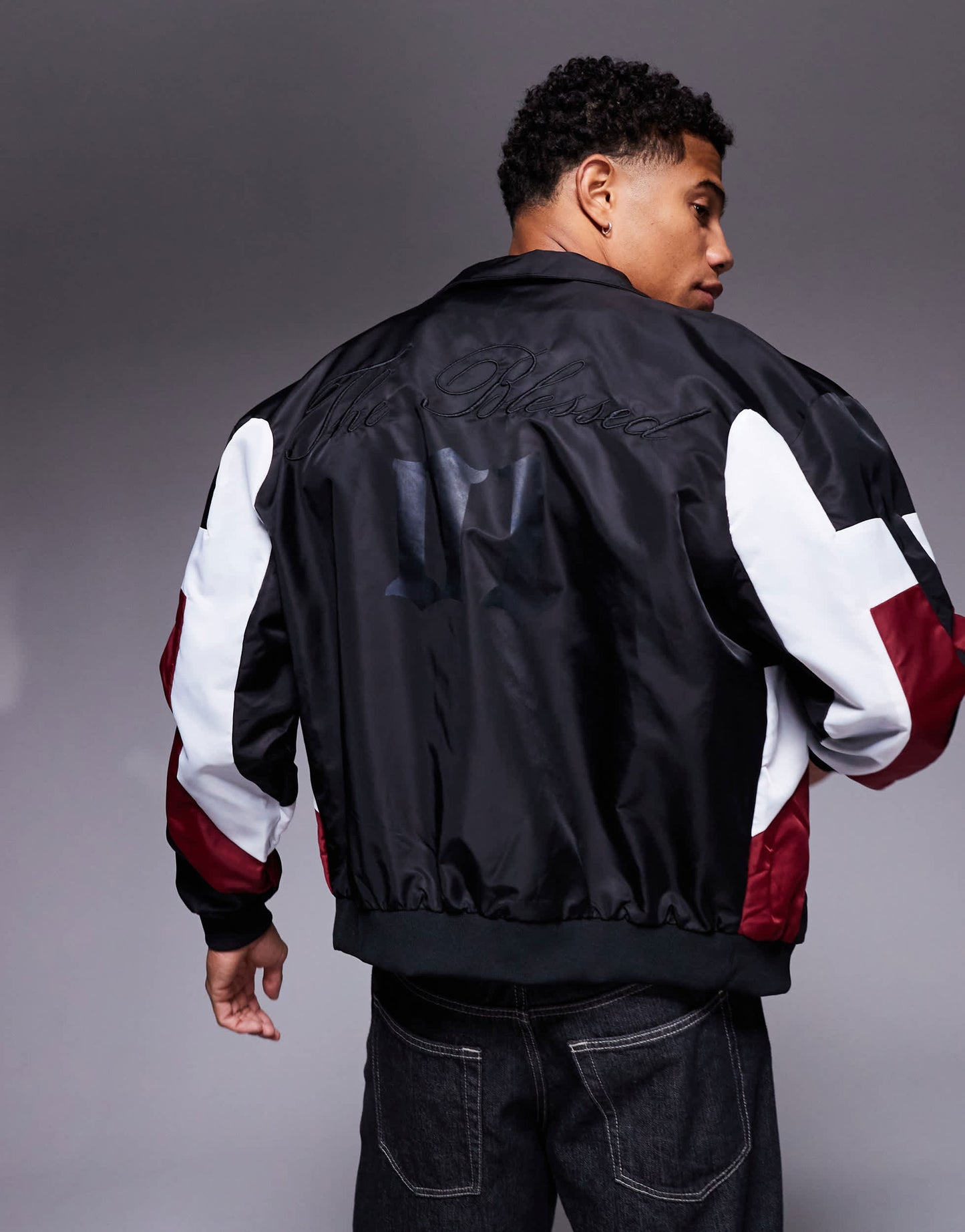 Liquor N Poker moto jacket in multi