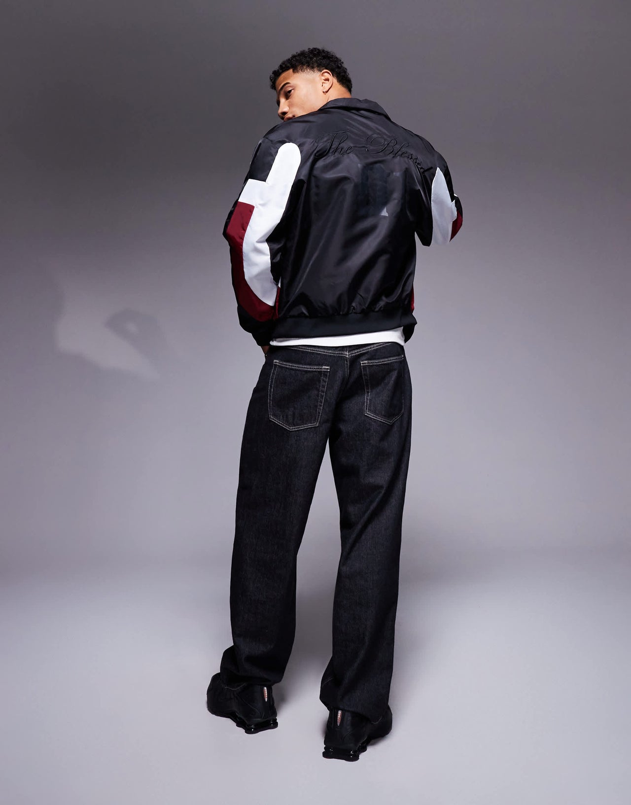 Liquor N Poker moto jacket in multi