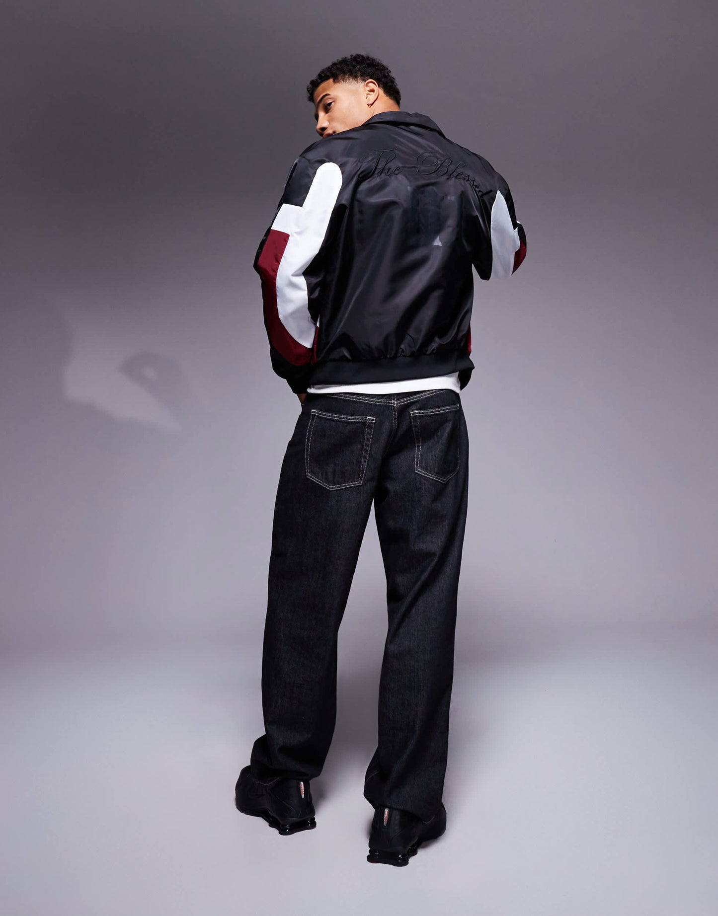 Liquor N Poker moto jacket in multi