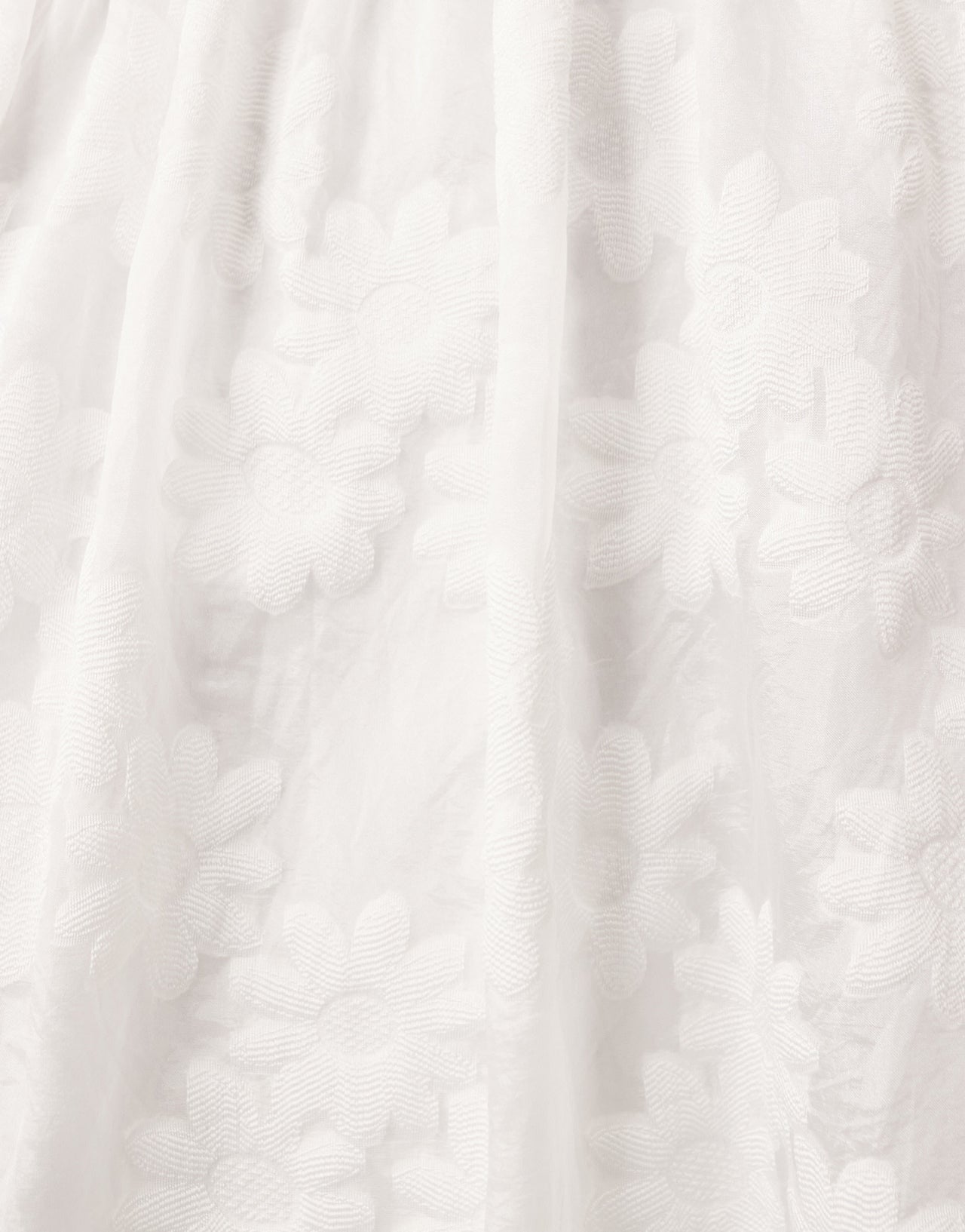 ARRANGE  daisy organza pintuck dropped waist midi skirt co-ord in white