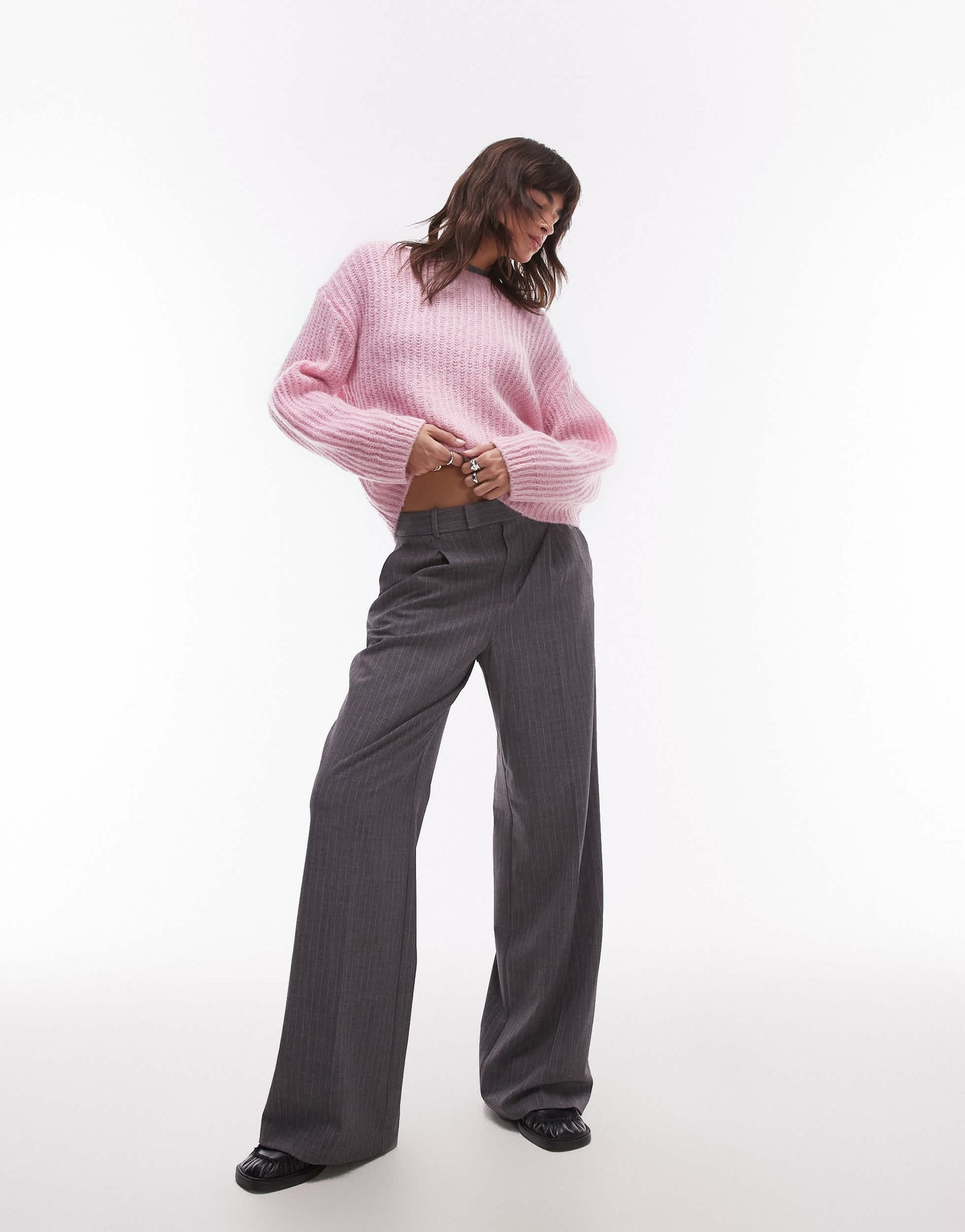ARKET rich wool knitted sweater with mohair in pink