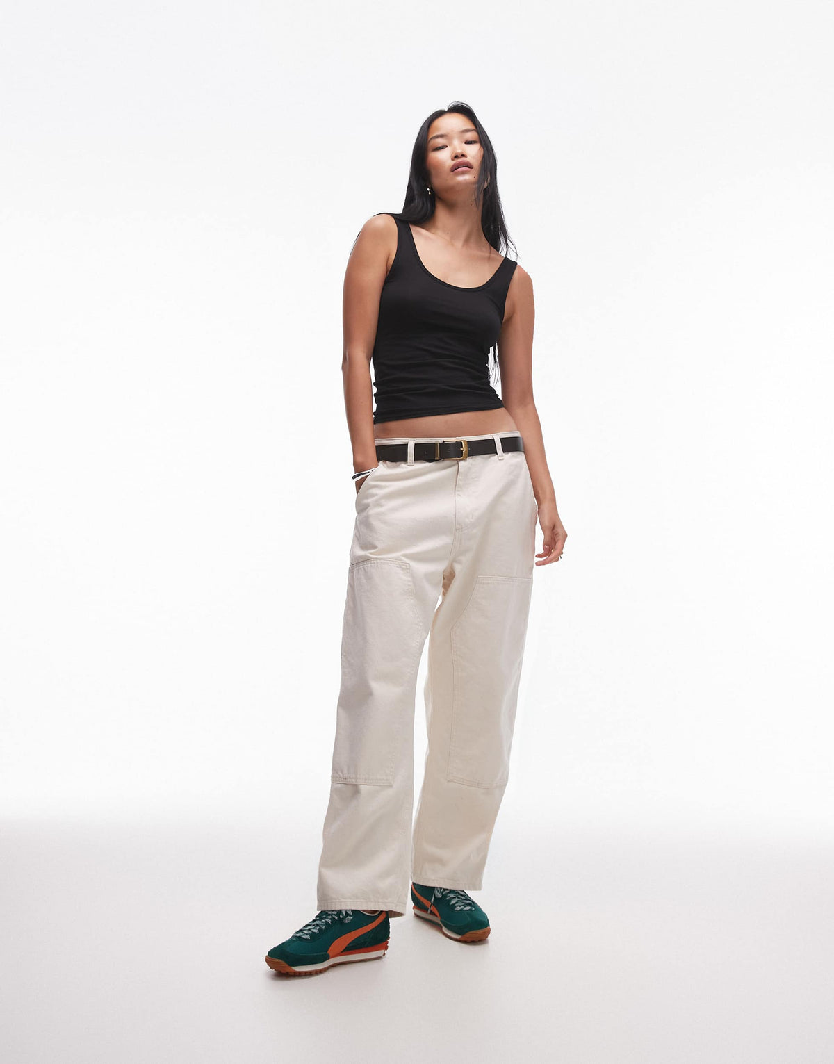 ARKET supersoft slim fit vest  in black