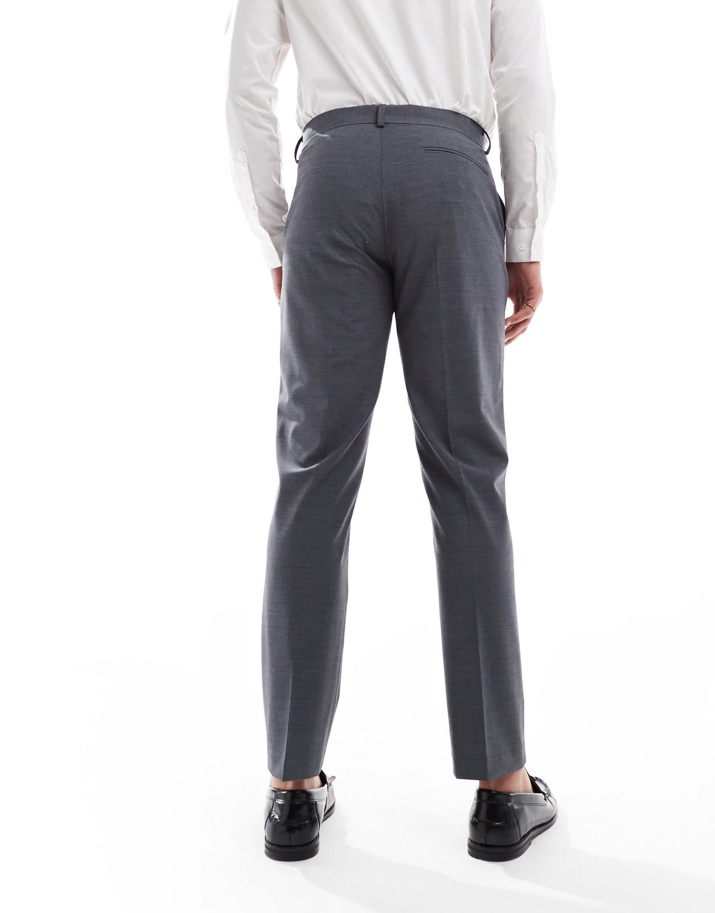 ASOS DESIGN washable slim suit trousers with lightweight worsted wool in charcoal