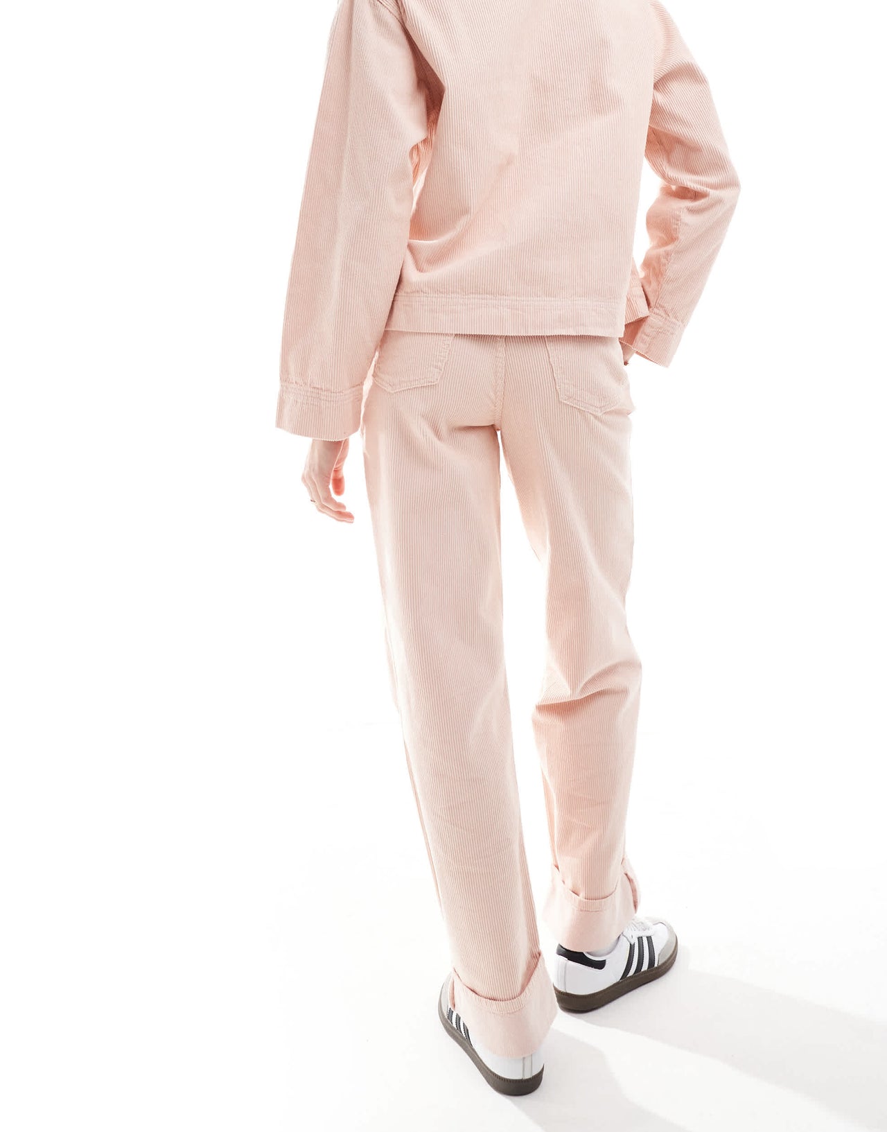 ASOS DESIGN denim cord dad jean in pink