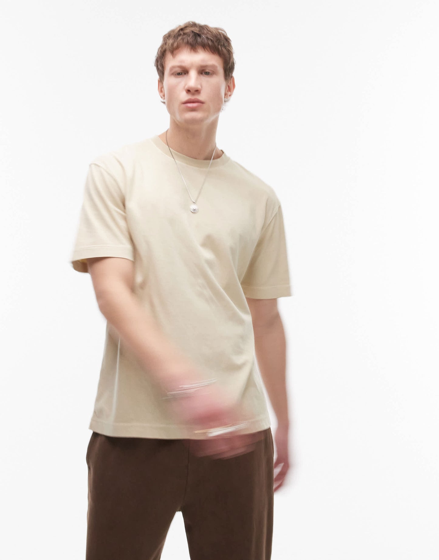 Topman relaxed washed t-shirt in stone