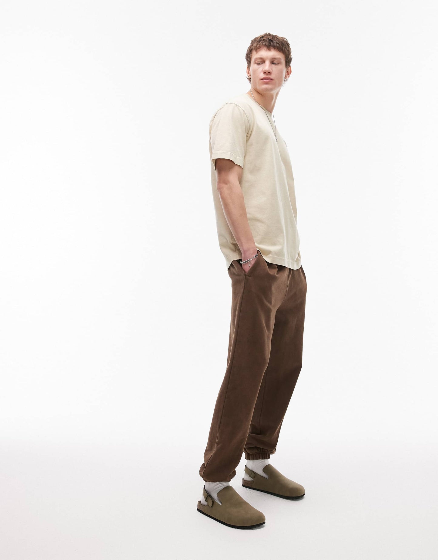 Topman relaxed washed t-shirt in stone