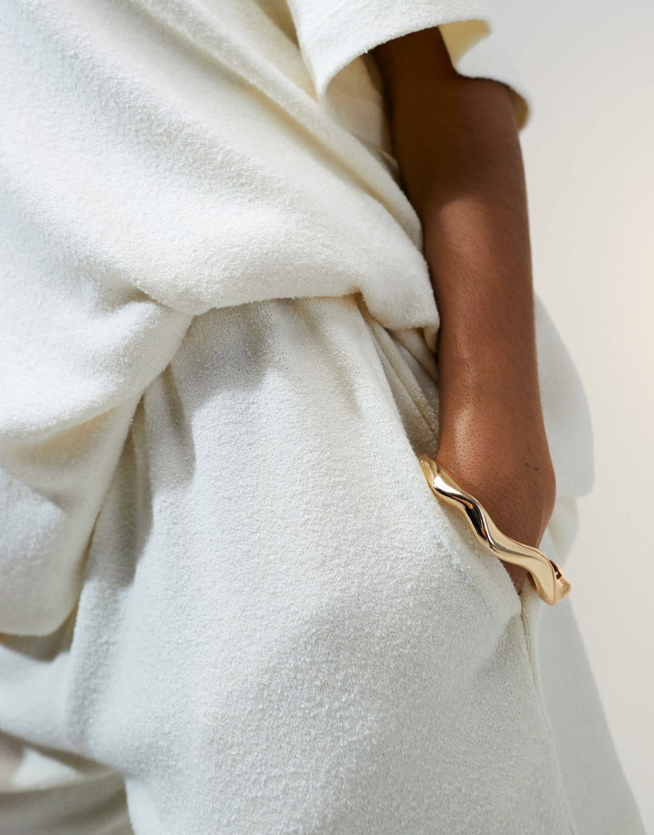 ASOS DESIGN textured knit short co-ord in cream