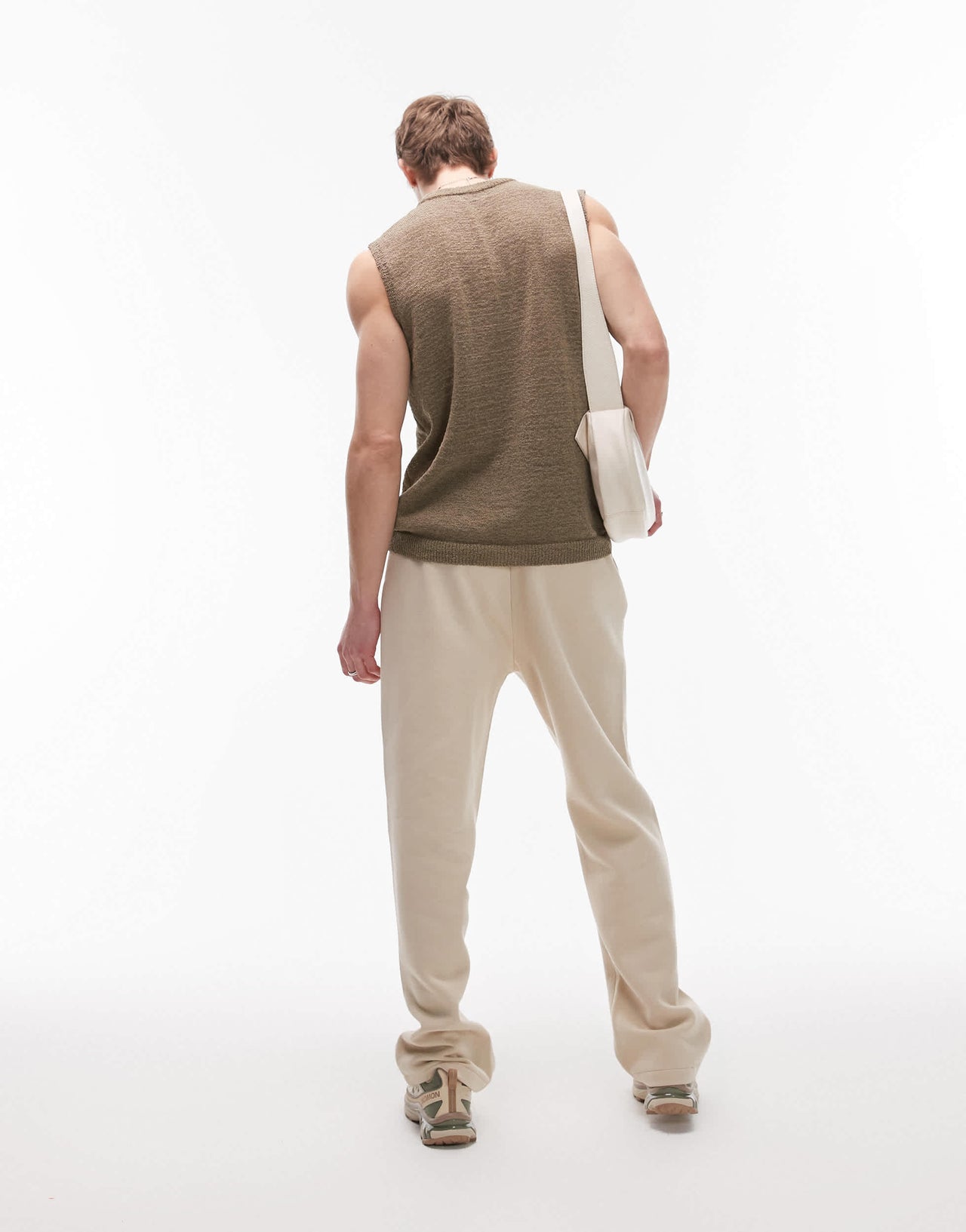 Topman straight leg jogger in stone