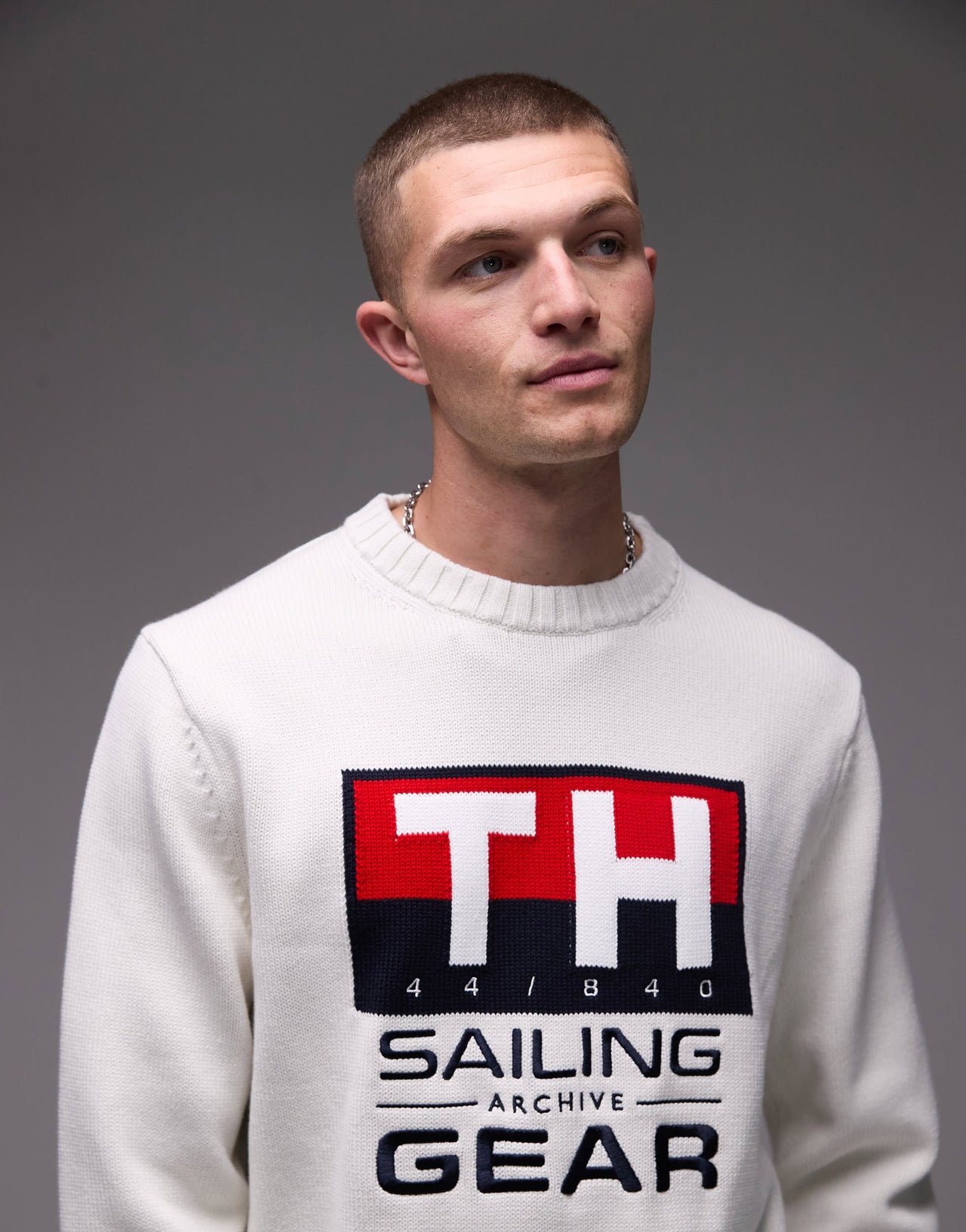 Tommy Hilfiger sailing jumper in off white