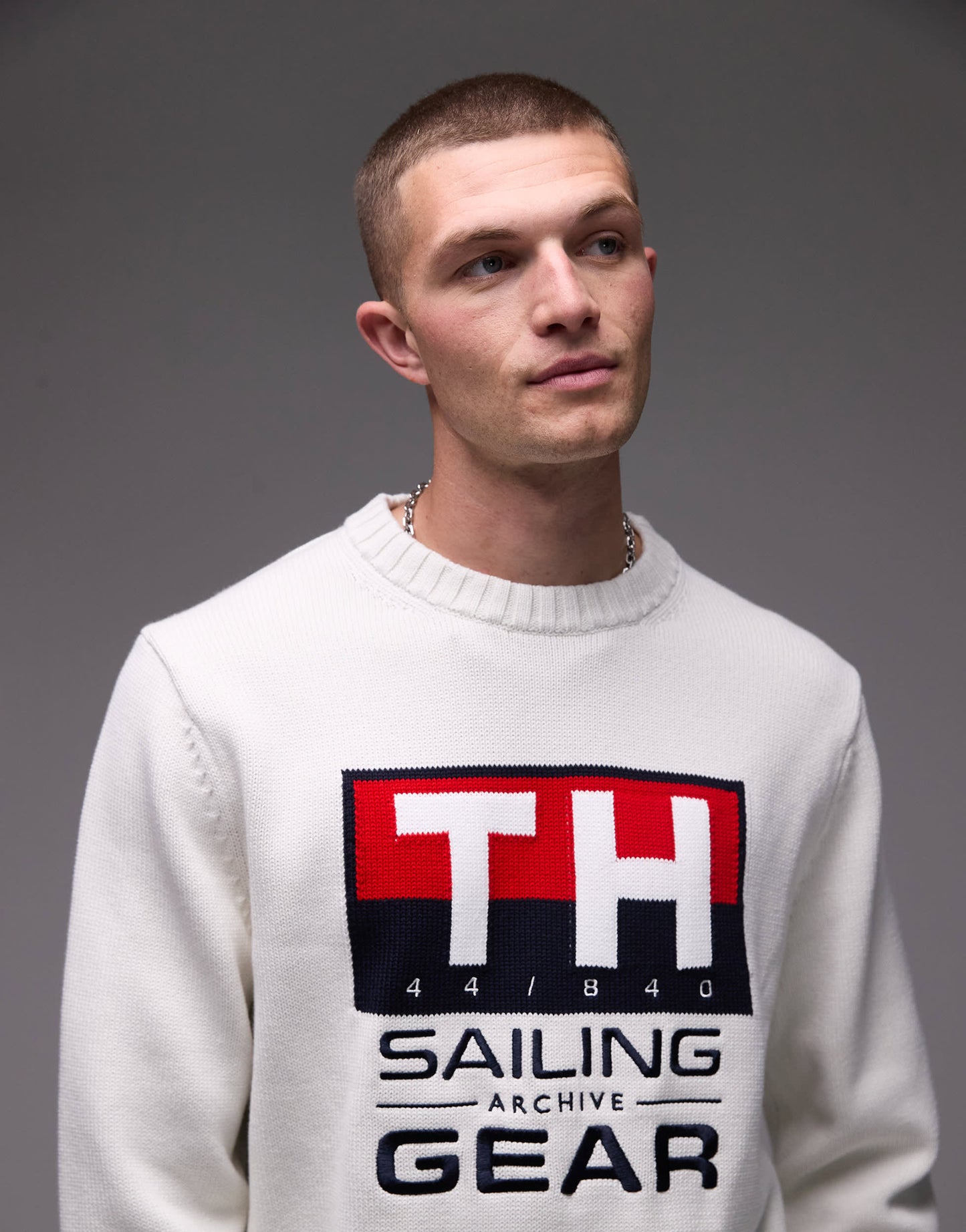 Tommy Hilfiger sailing jumper in off white