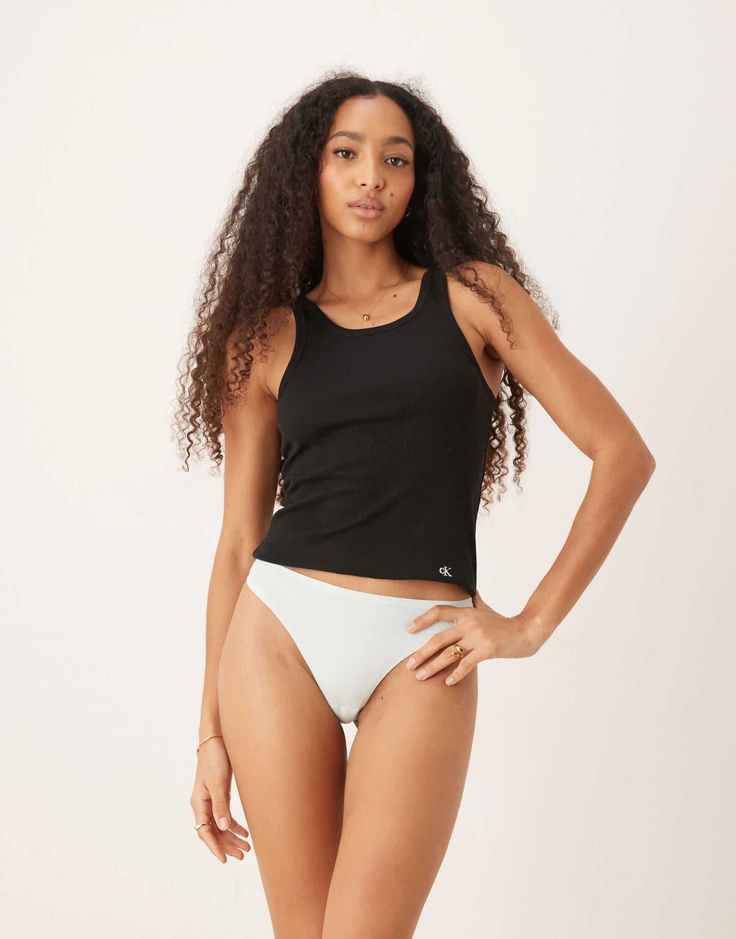 Calvin Klein perfectly fit thong in pale blue