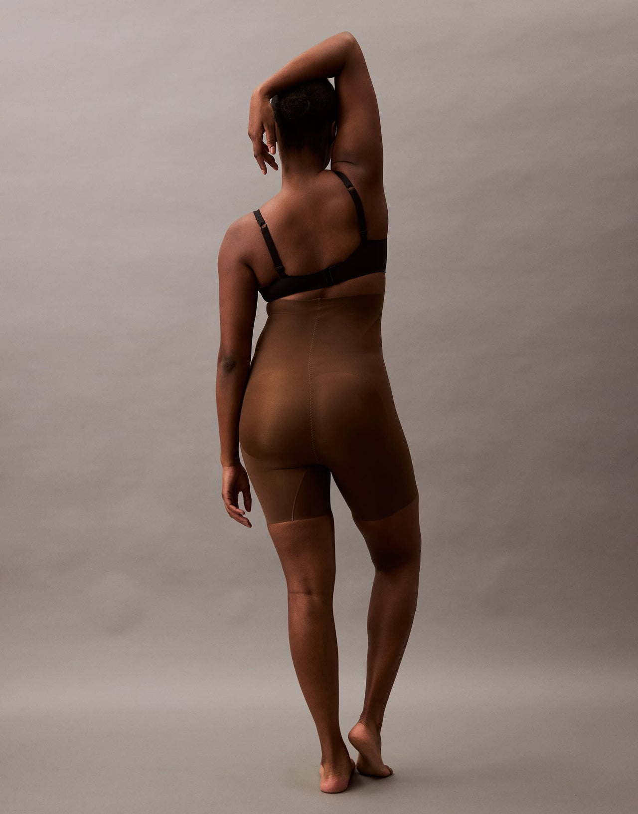 Calvin Klein Shapewear firm sculpted stay put stretch tummy shorts in brown