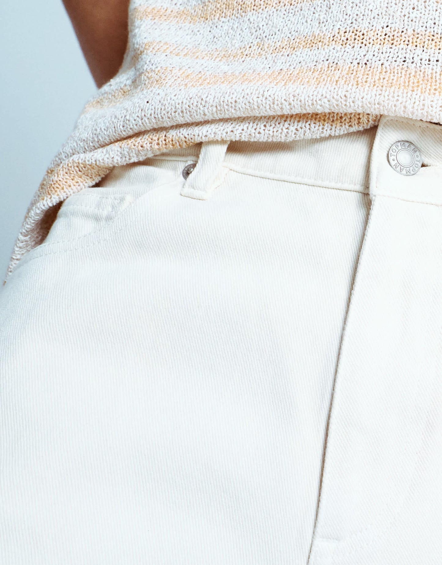 Topman washed twill shorts in neutral