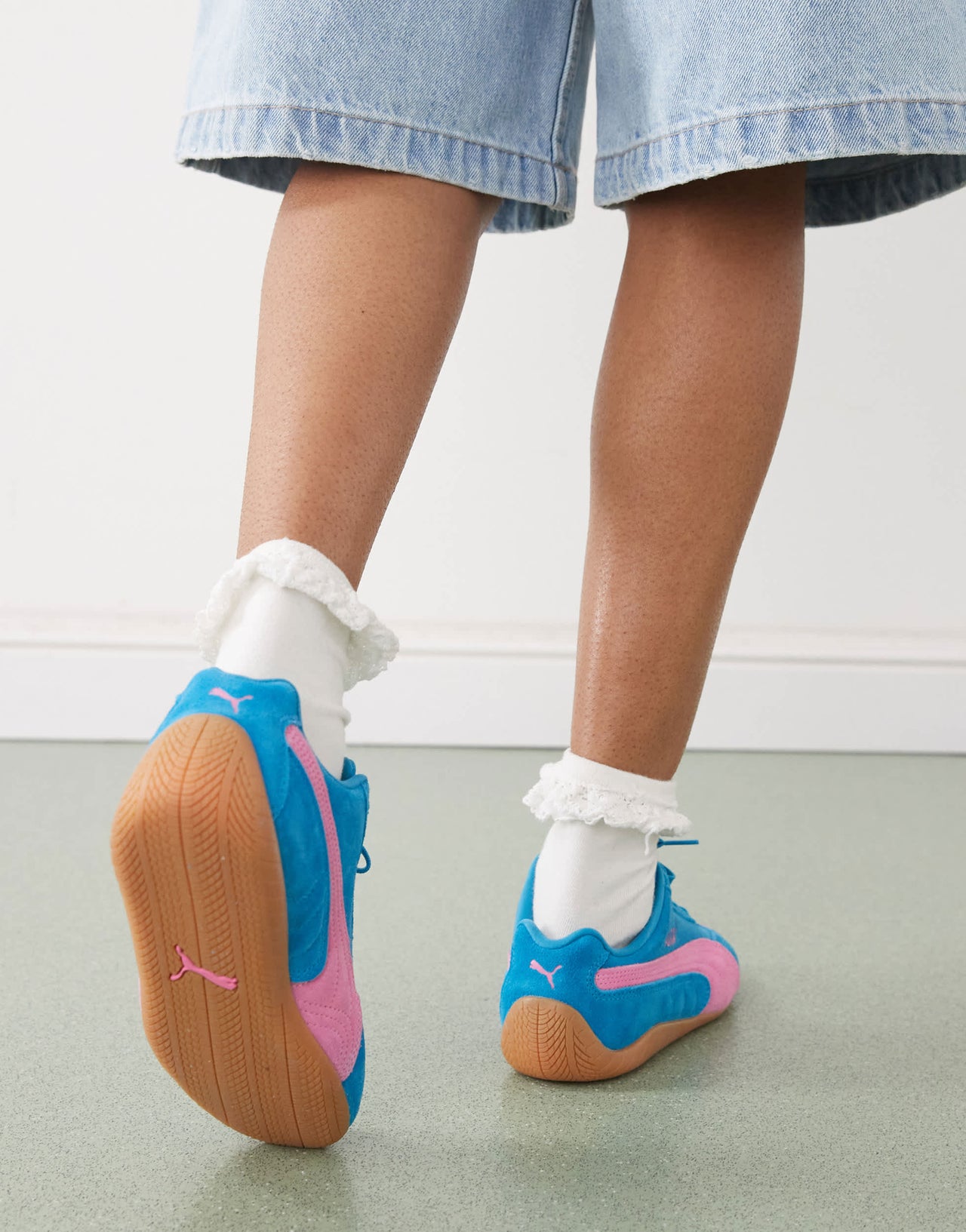 Puma Speedcat OG trainers in teal & pink