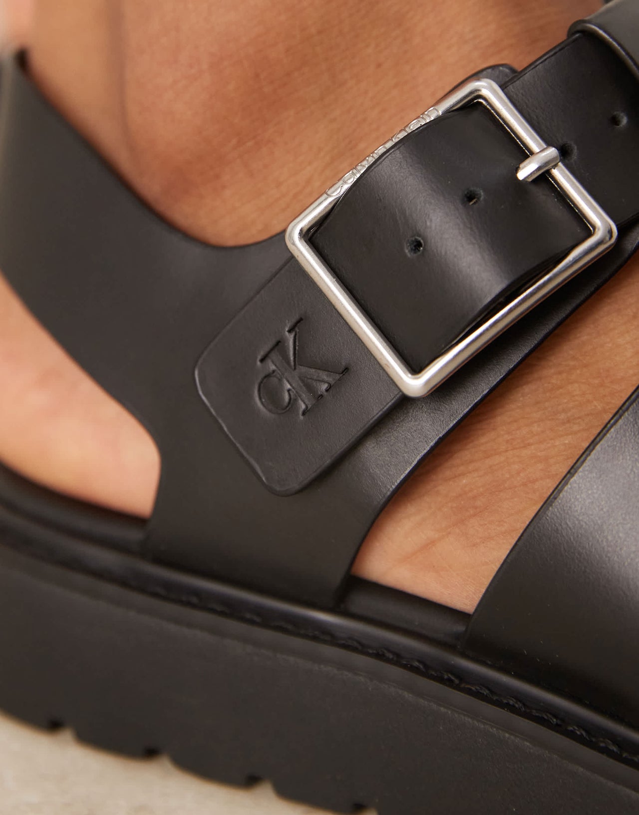 Calvin Klein gladiator sandals in black