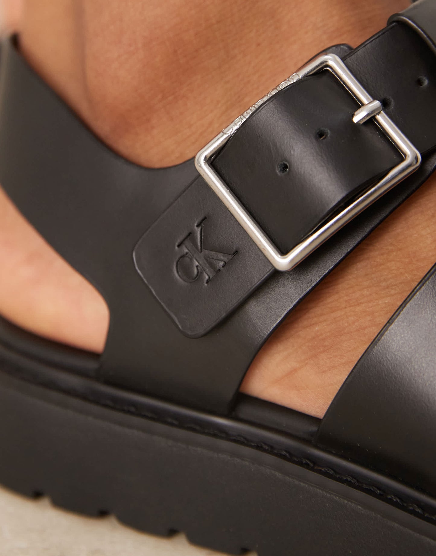 Calvin Klein gladiator sandals in black