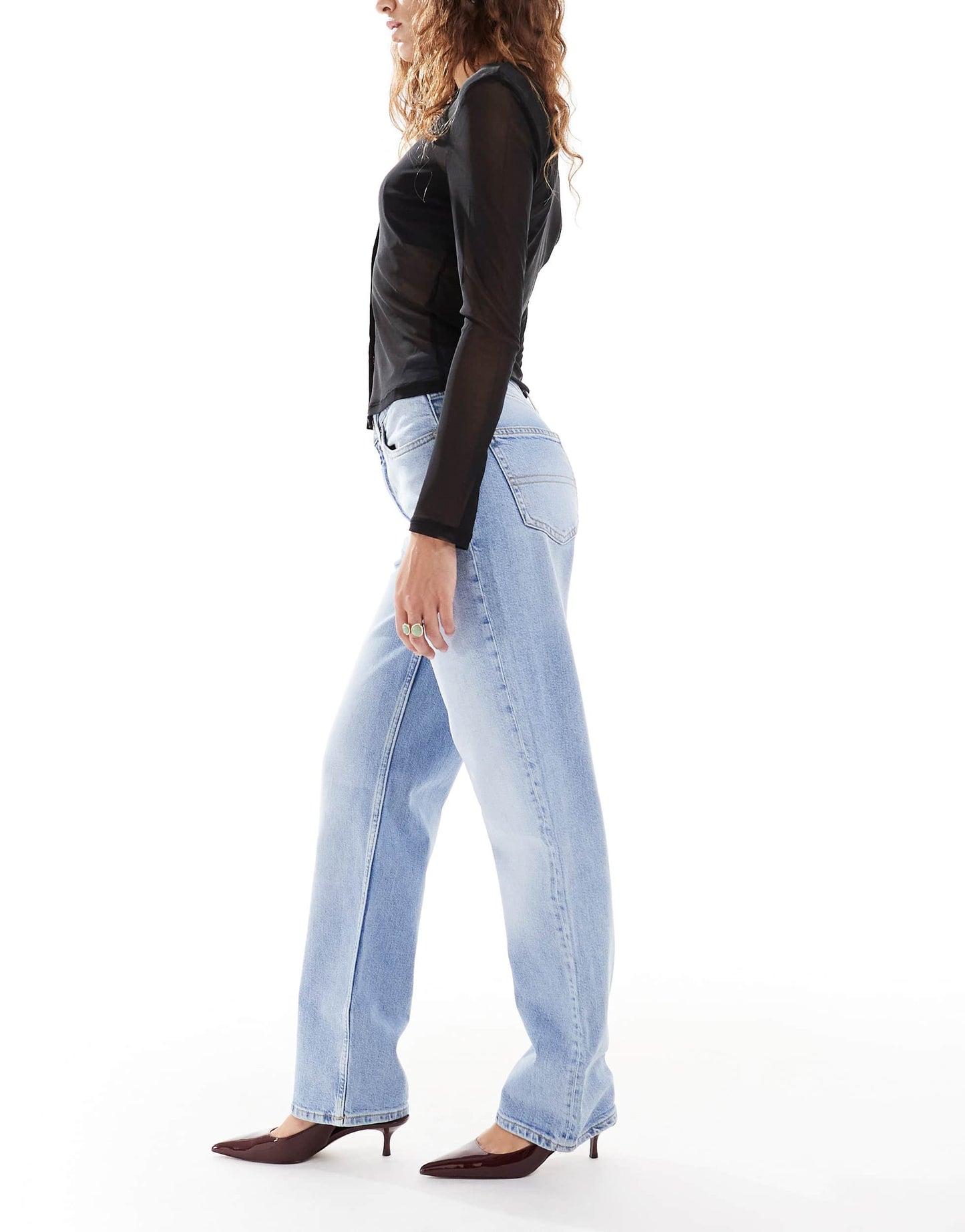 Tommy Jeans Layla slim straight jeans in light wash