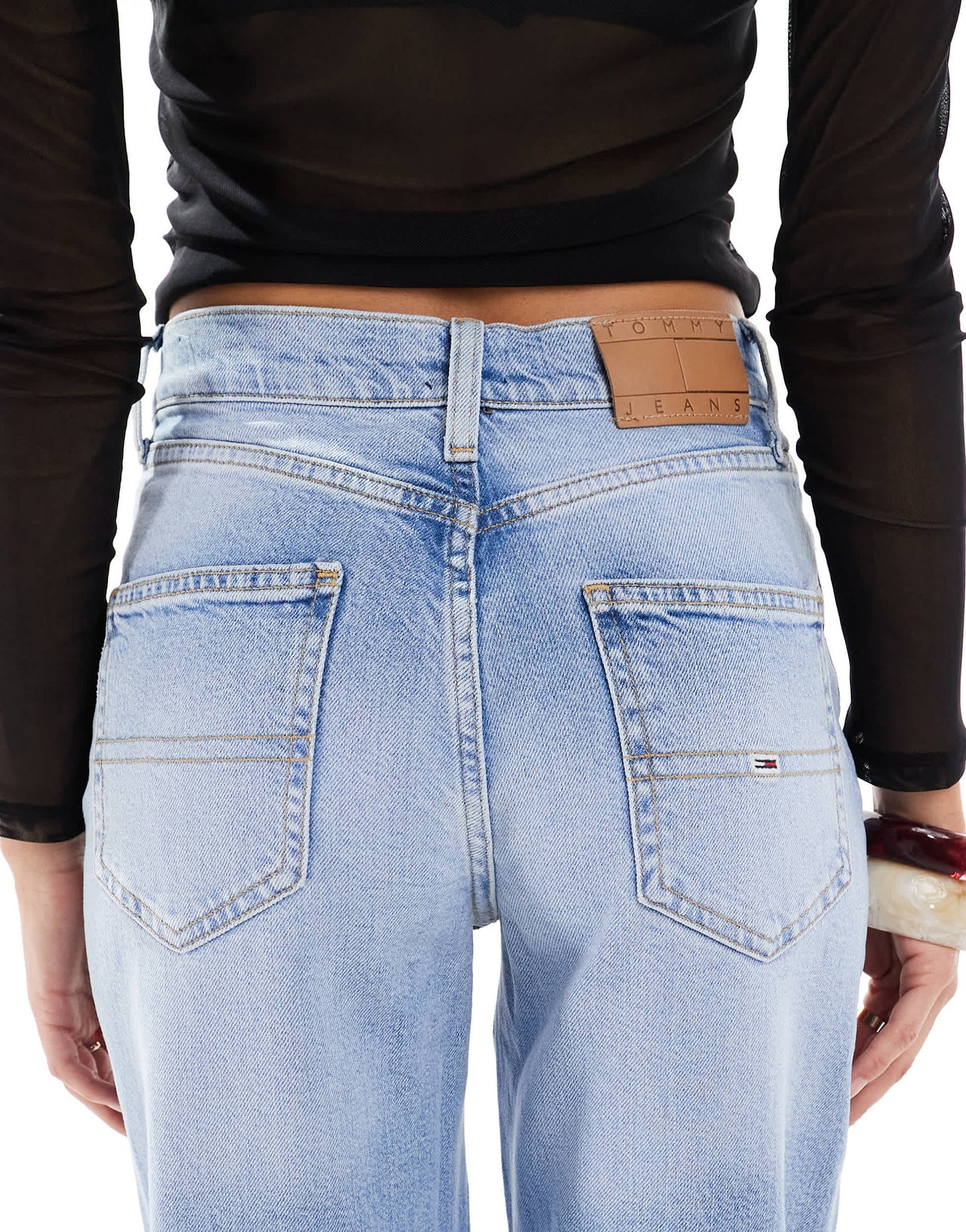Tommy Jeans Layla slim straight jeans in light wash