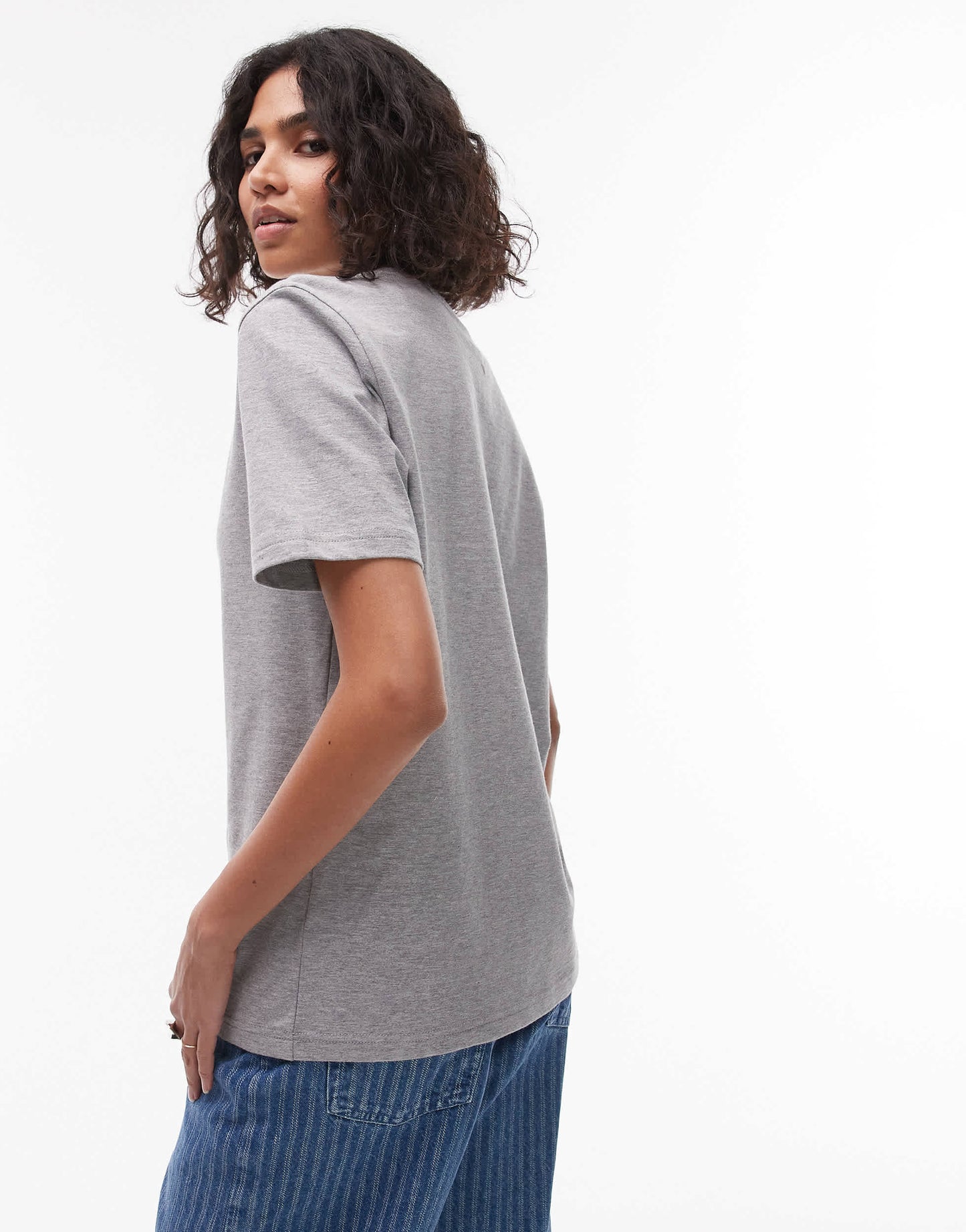 Tommy Jeans multicolour varsity logo t-shirt in grey