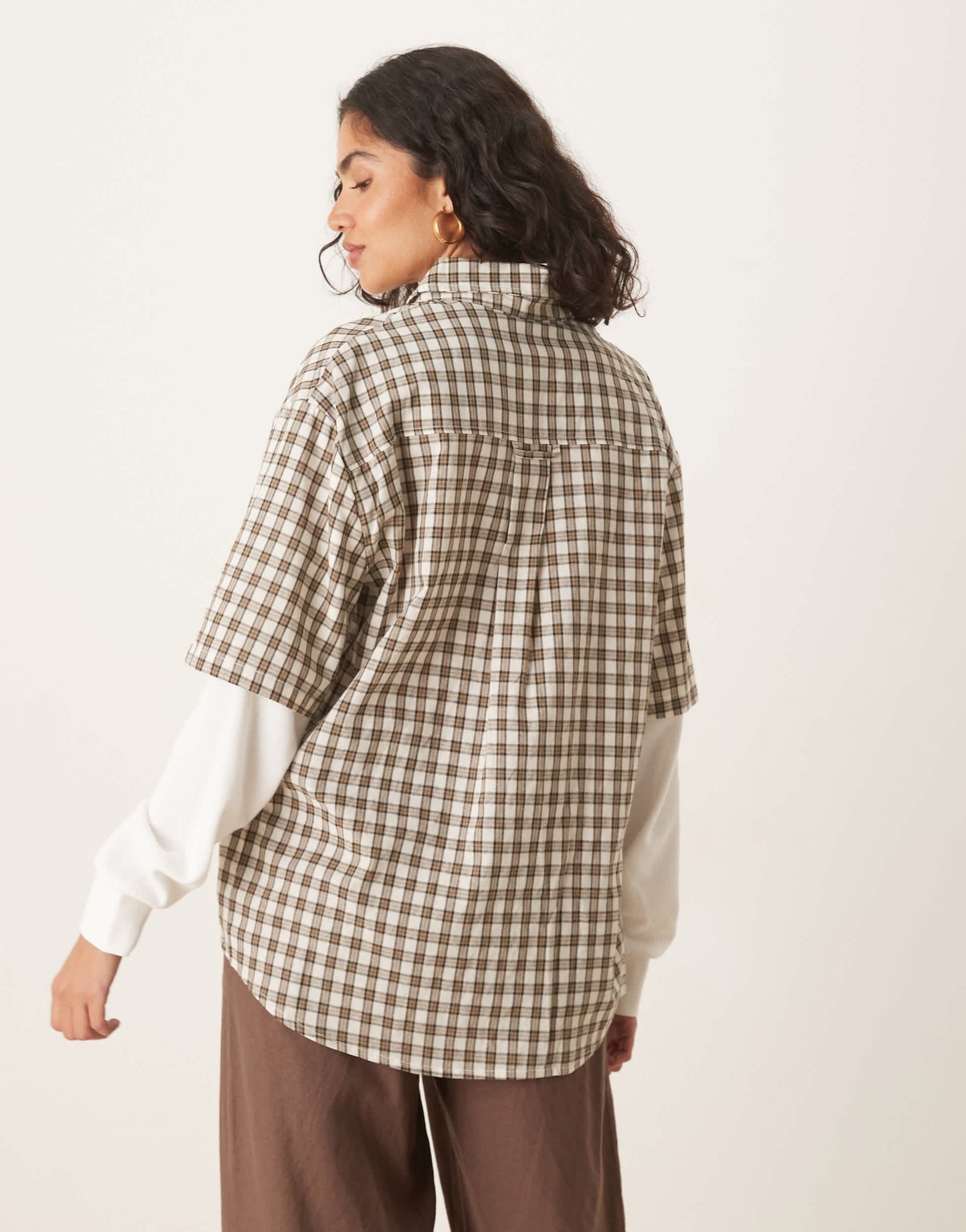 House of Sunny double layered check shirt in multi