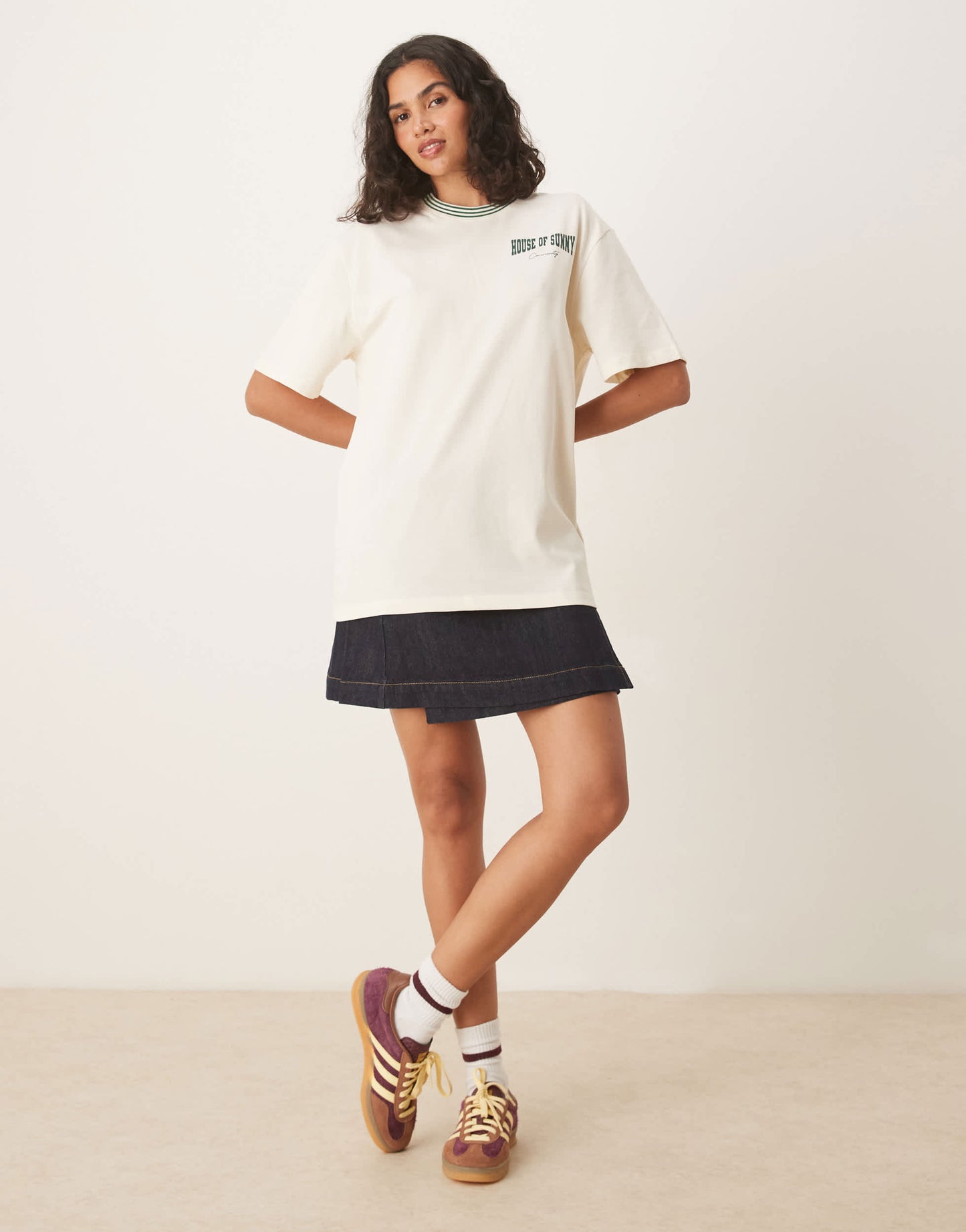 House of Sunny community oversized t-shirt in off-white