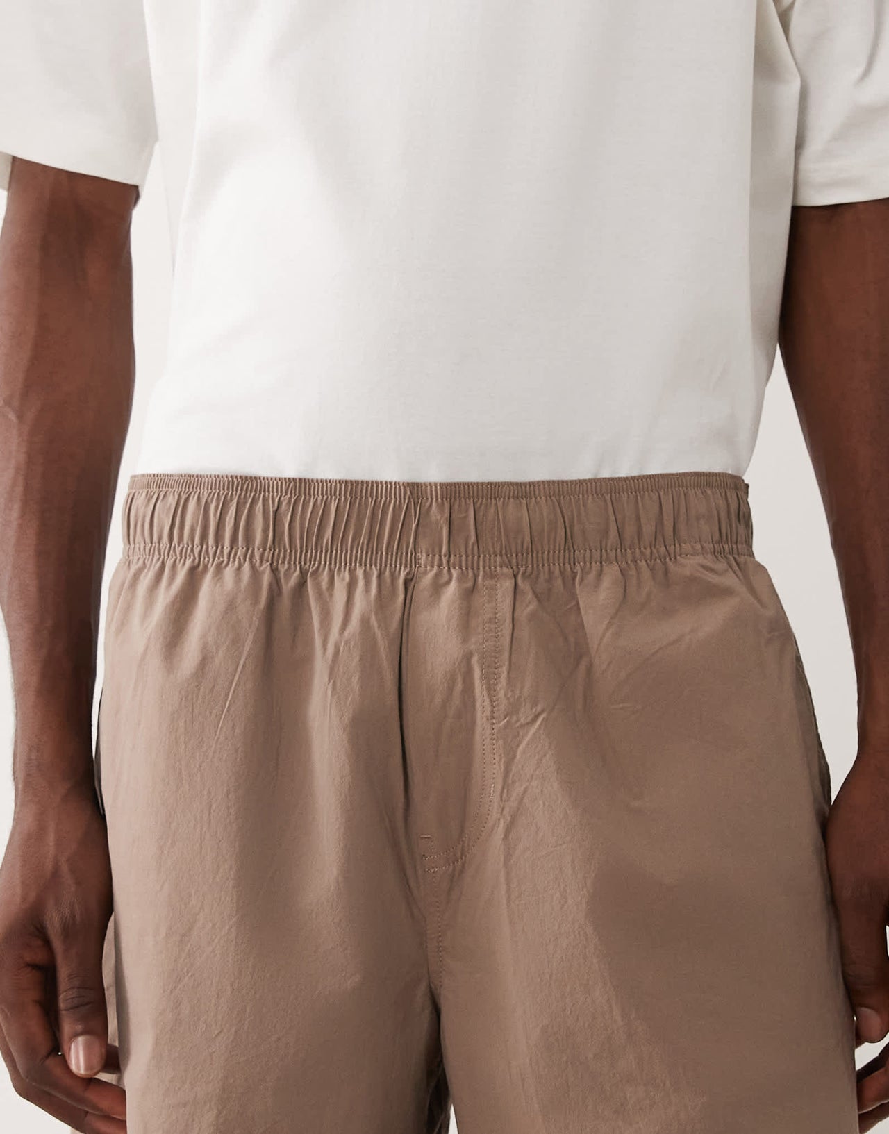 Calvin Klein Jeans pull on shorts in tan