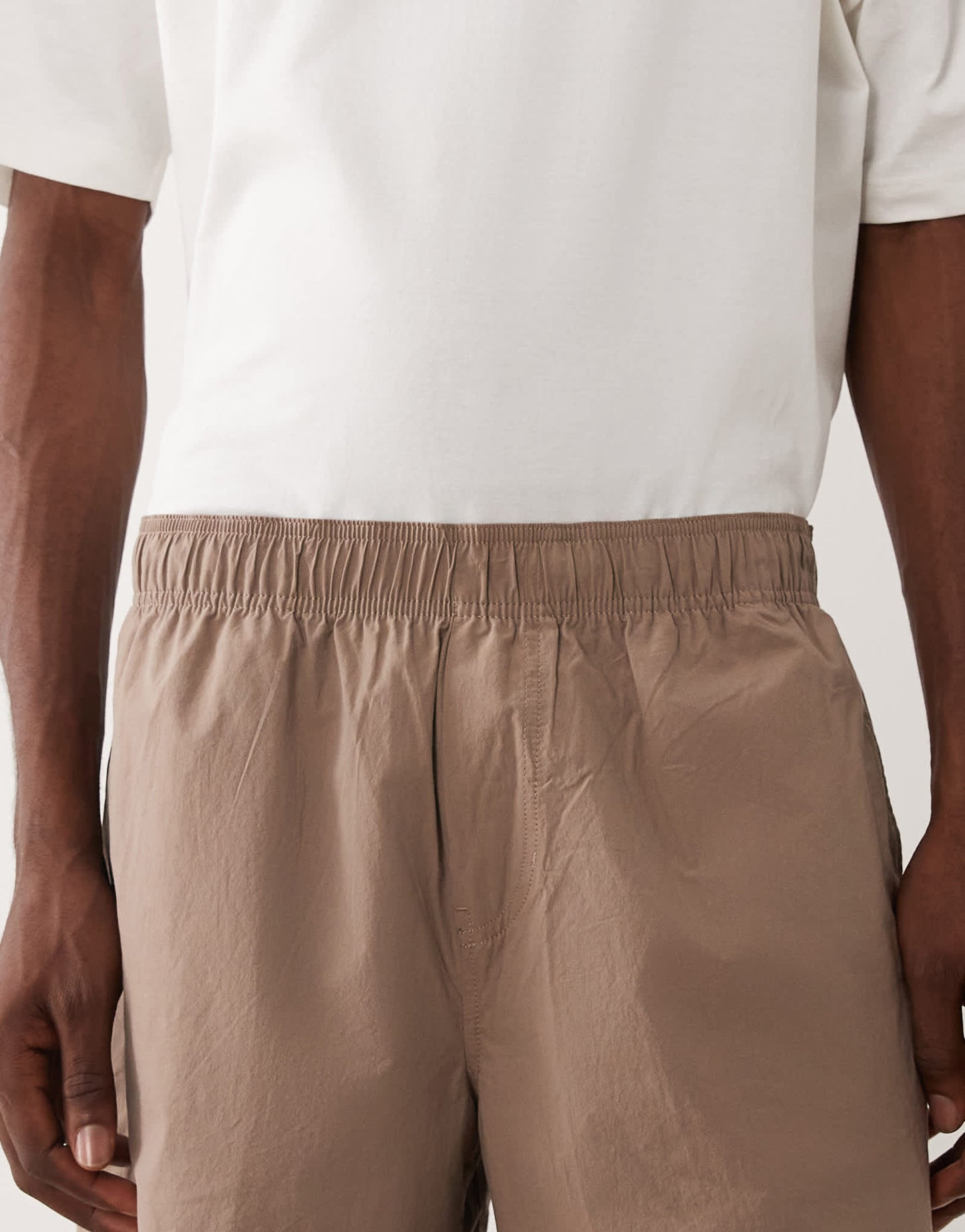 Calvin Klein Jeans pull on shorts in tan
