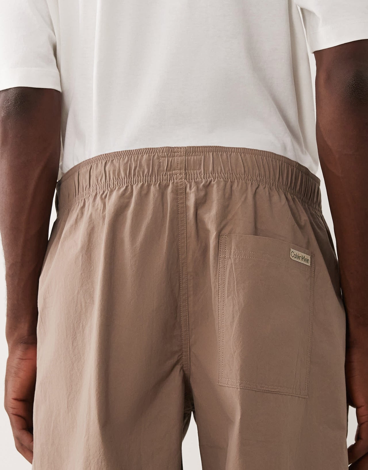 Calvin Klein Jeans pull on shorts in tan