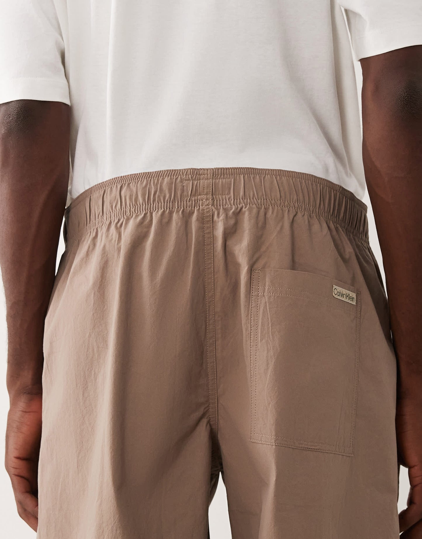 Calvin Klein Jeans pull on shorts in tan