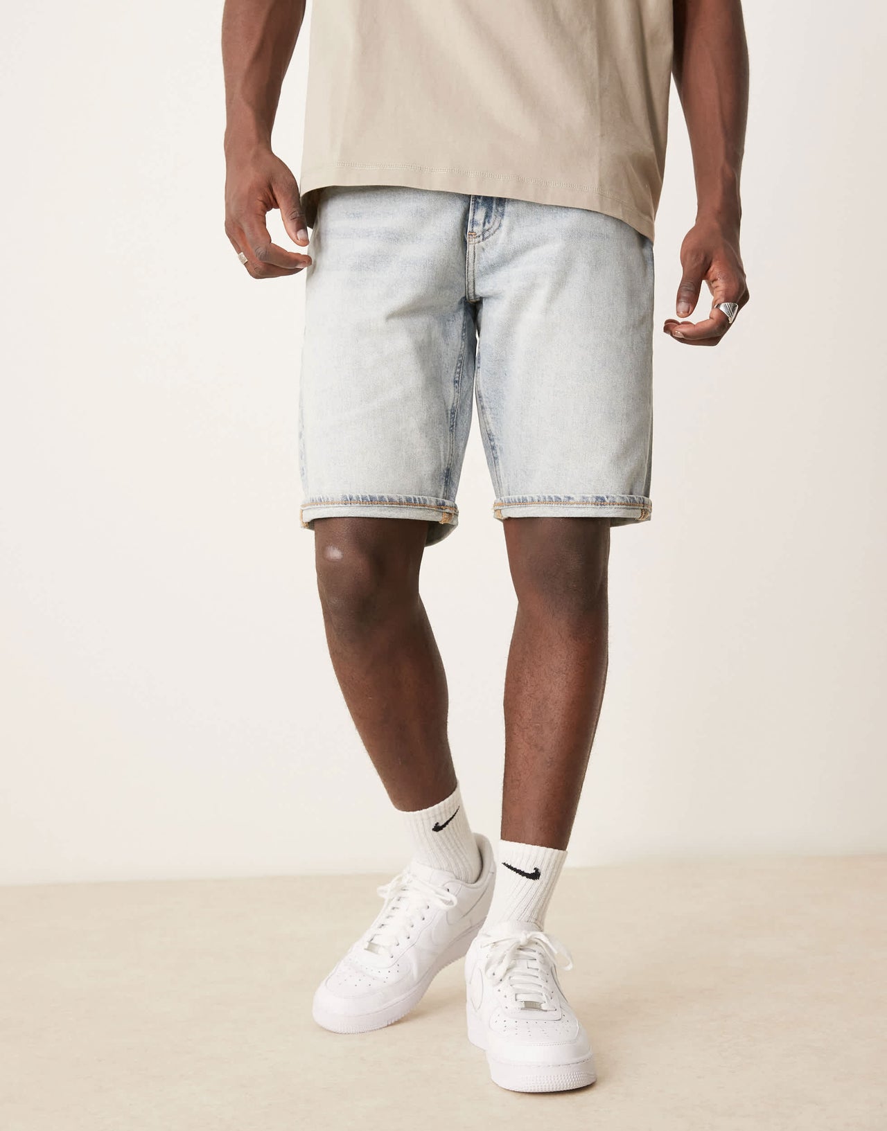 Calvin Klein Jeans regular denim shorts in light wash